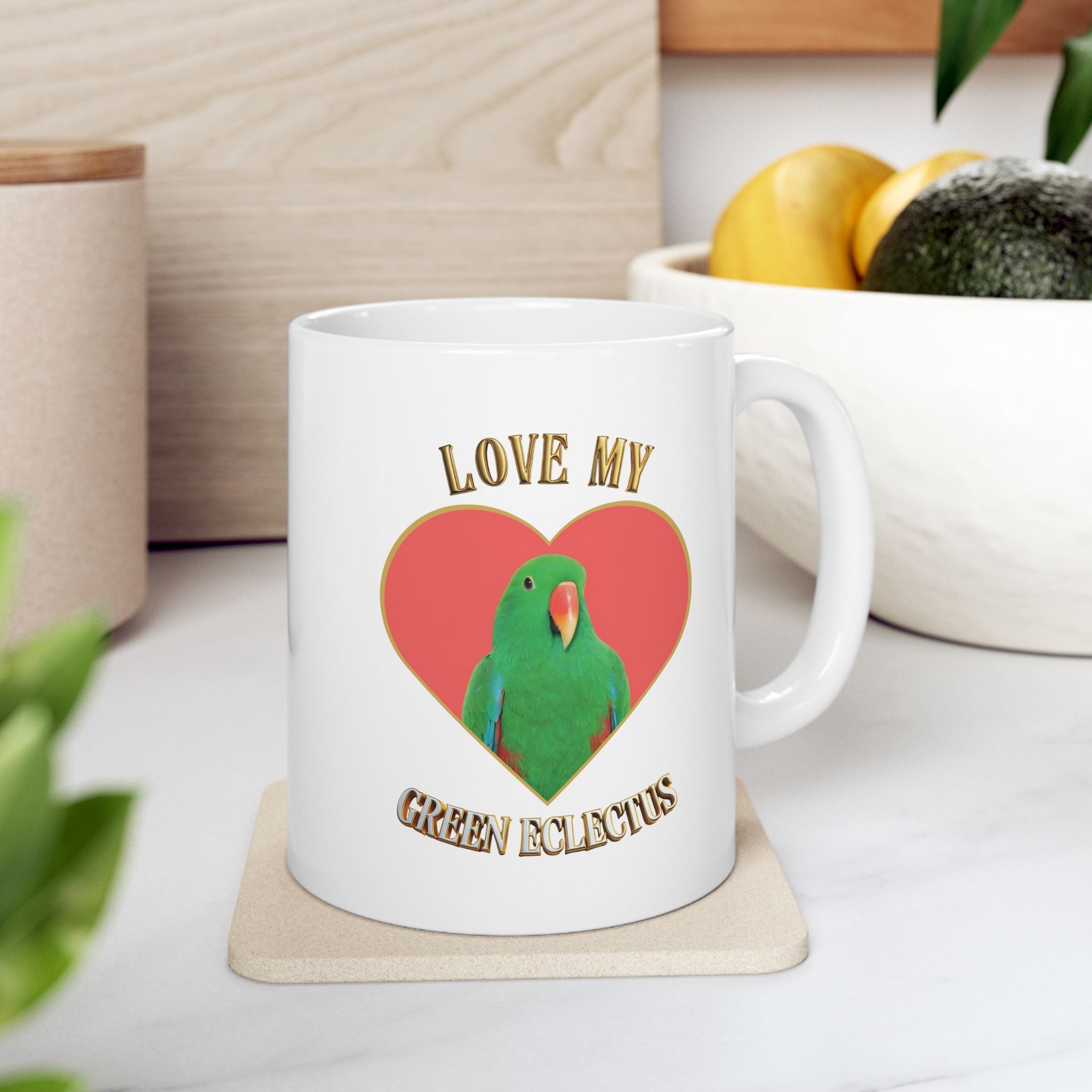 Green Eclectus Mug
