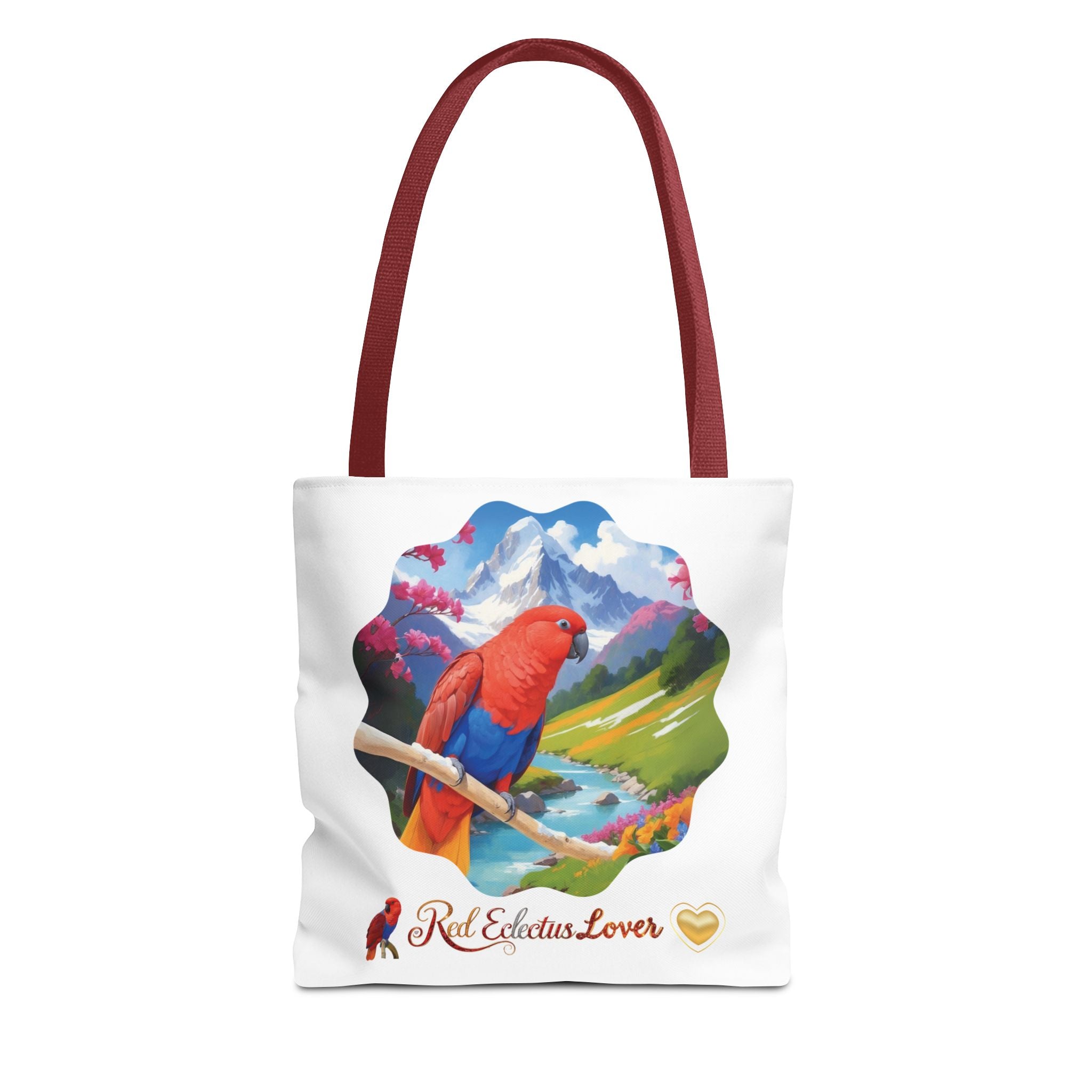 Red Eclectus Tote Bag