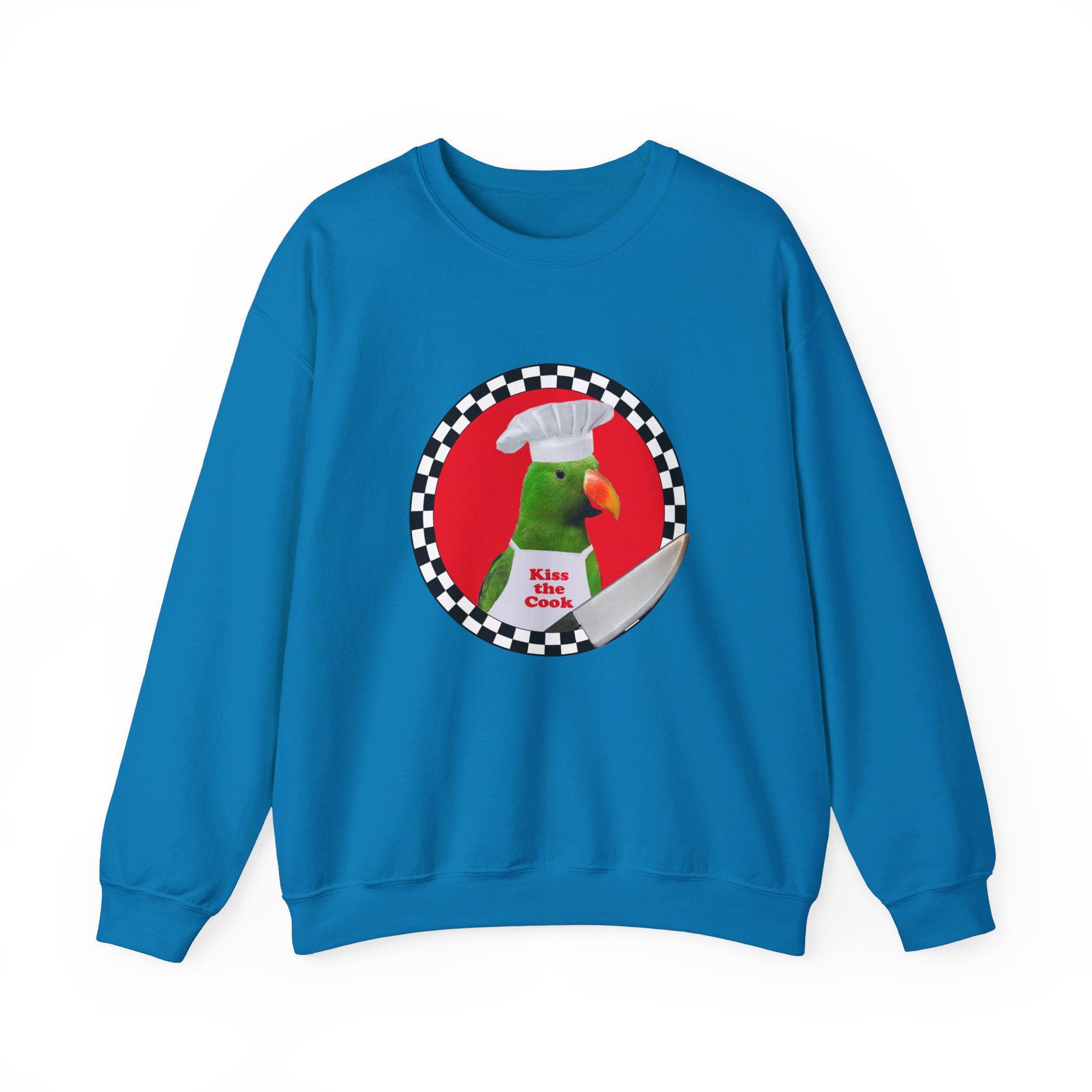 Kiss The Cook Green Eclectus Sweatshirt
