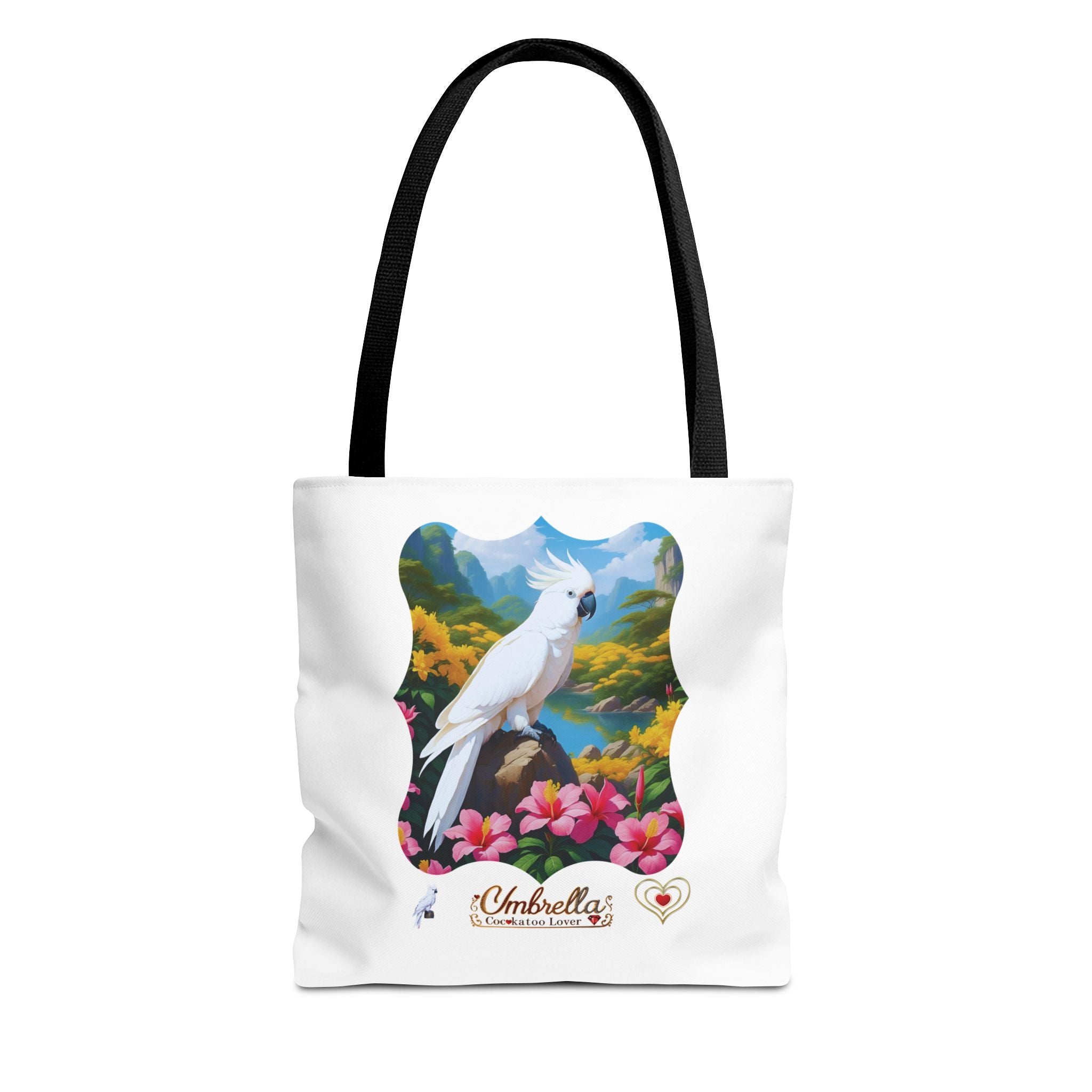Floral Umbrella Cockatoo Lover Tote Bag