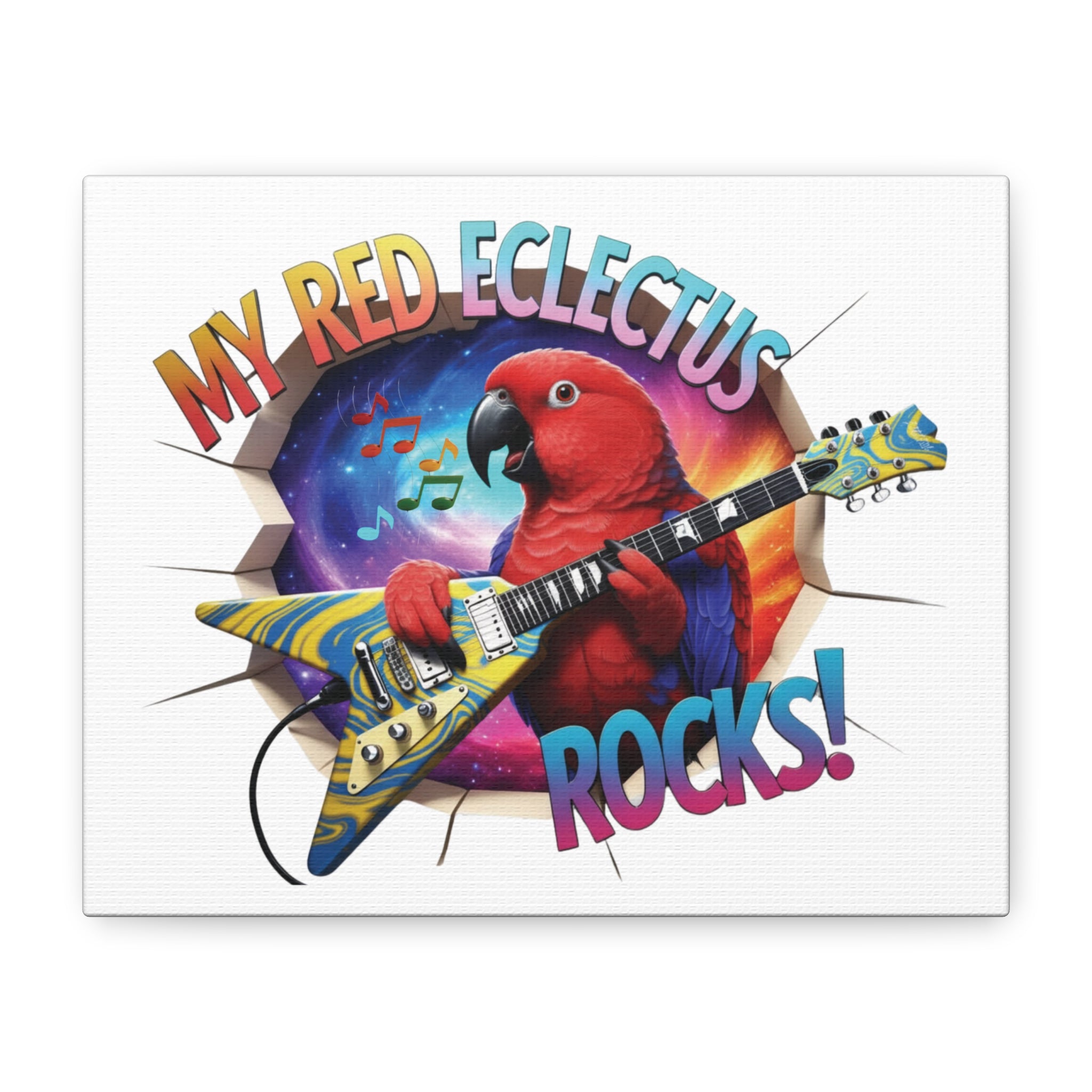 Red Eclectus Breakthrough Wall-Hanging