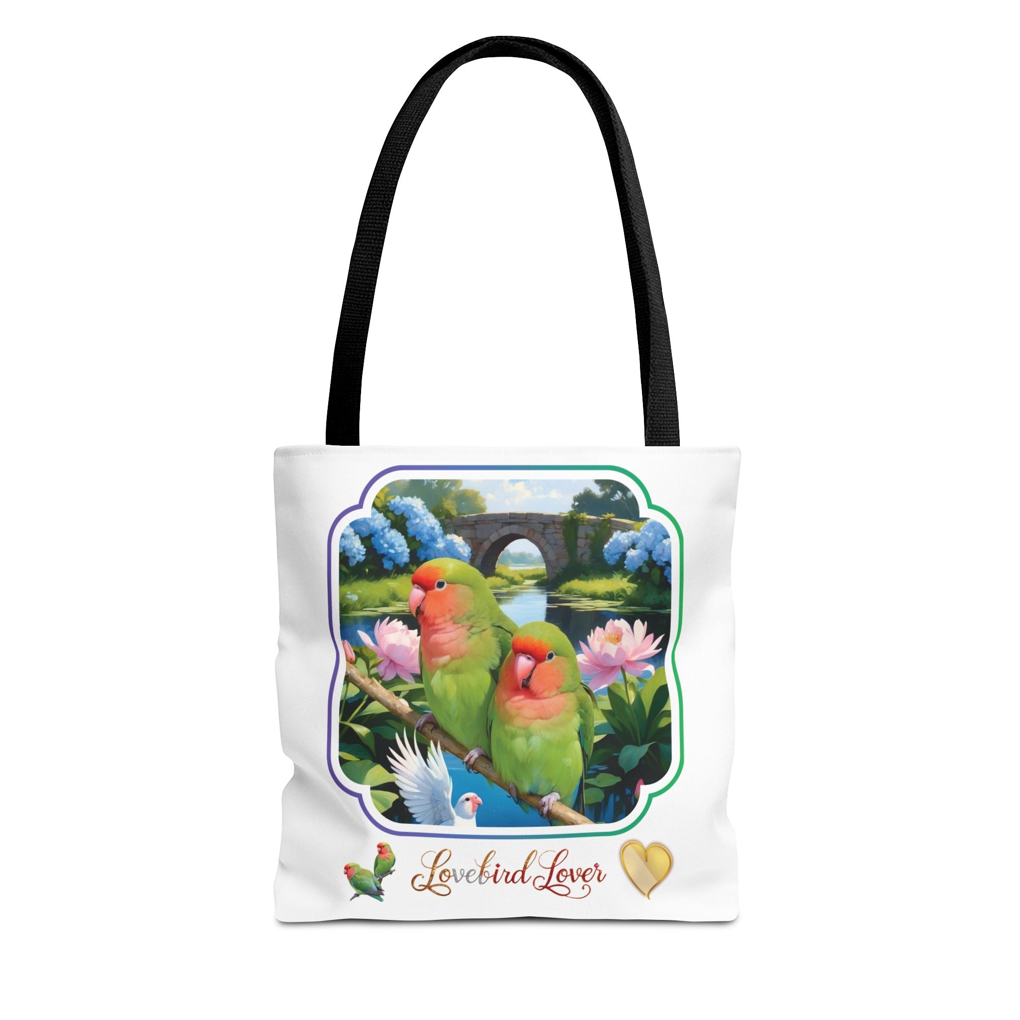 Lovebird Lover Floral Tote Bag