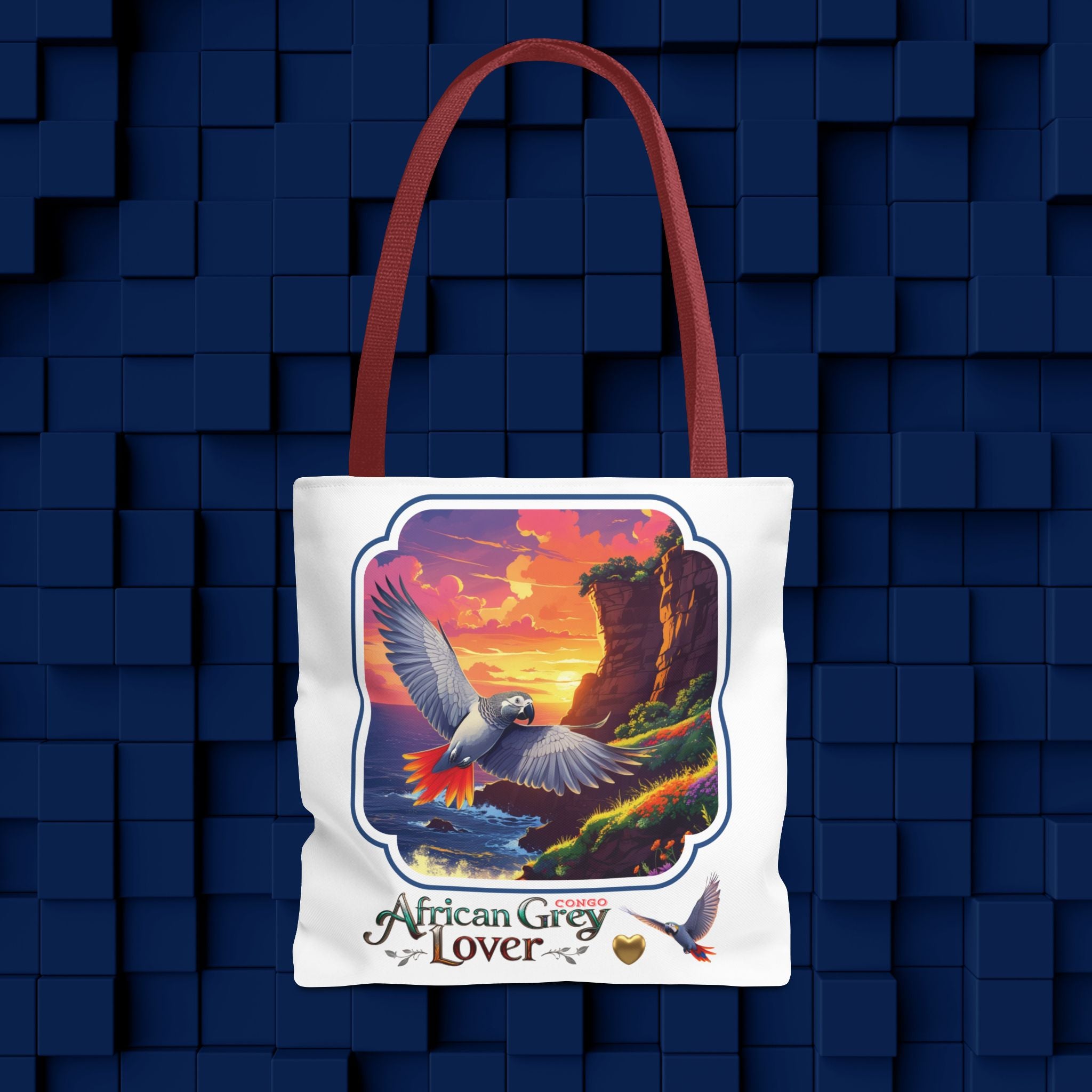 Tote Bag With African Grey Congo Design