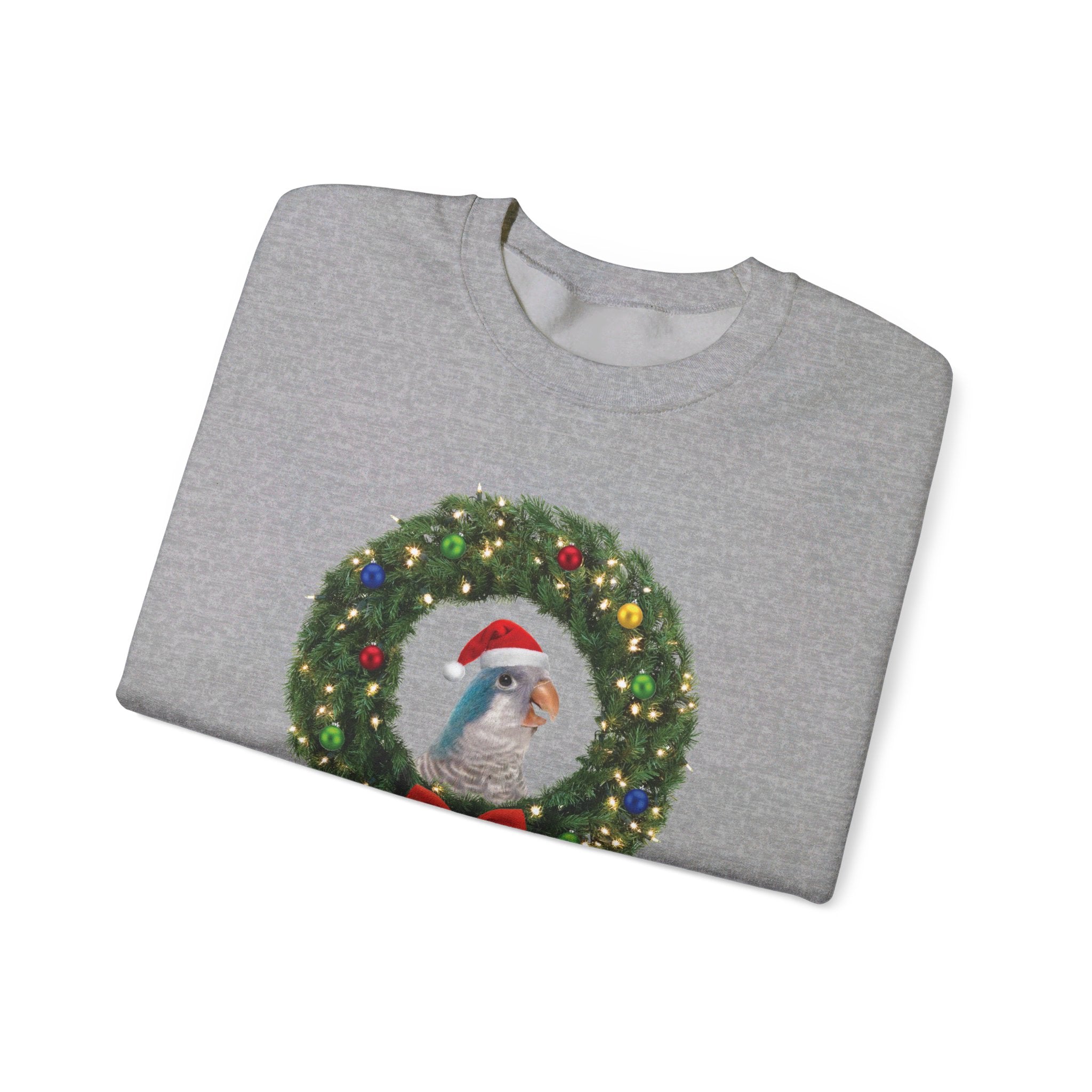 Happy Christmas Holidays Blue Quaker Sweatshirt