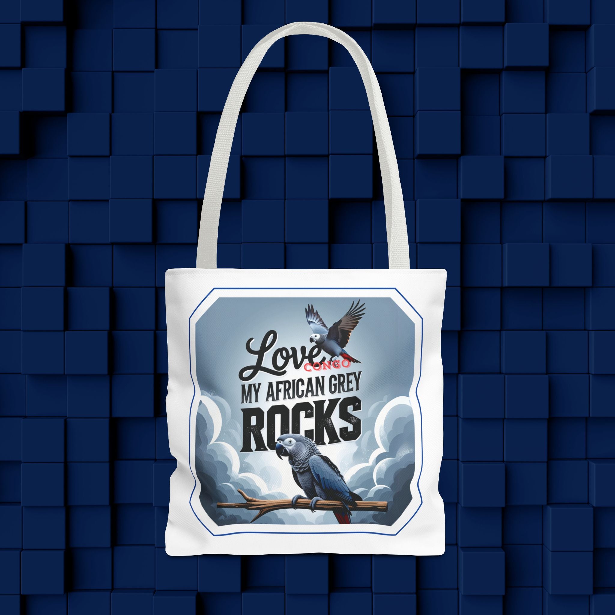 Tote Bag With African Grey Parrot Design