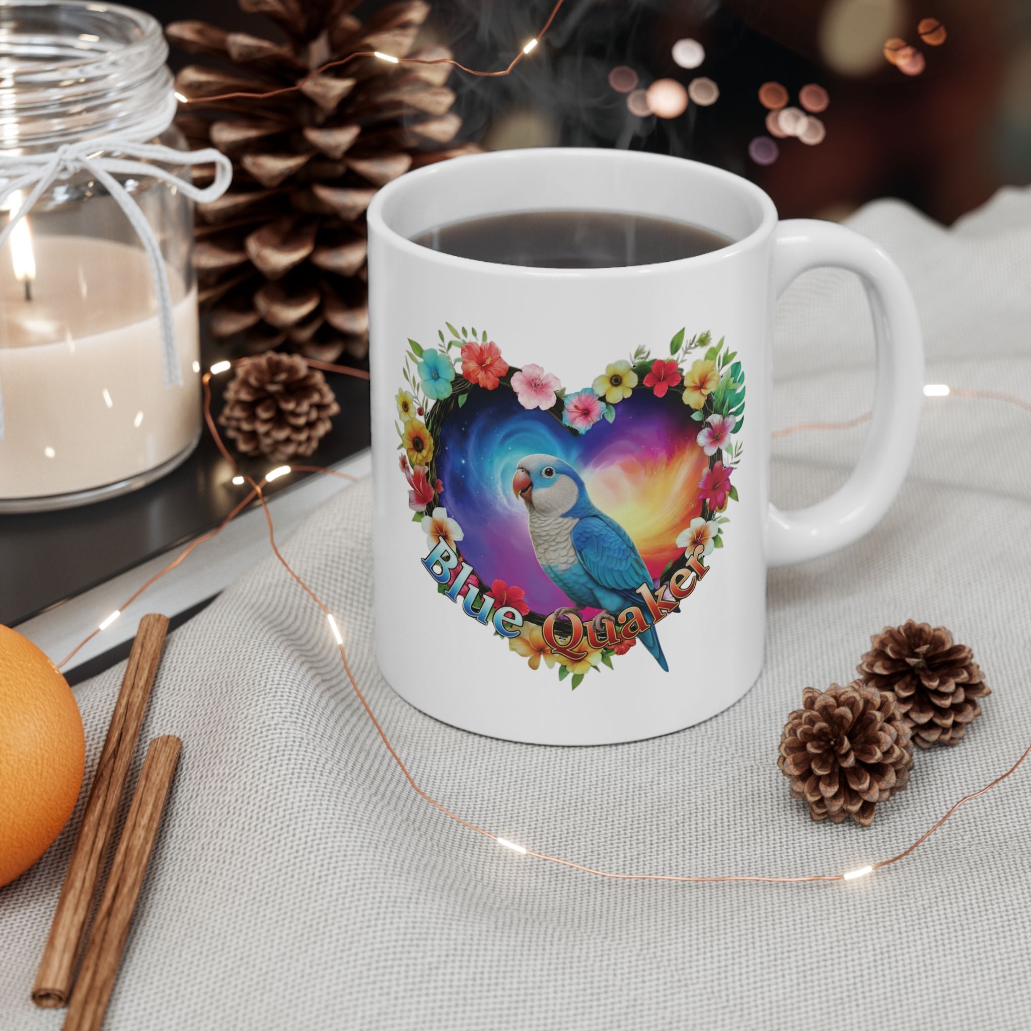 Colorful Blue Quaker Art Mug