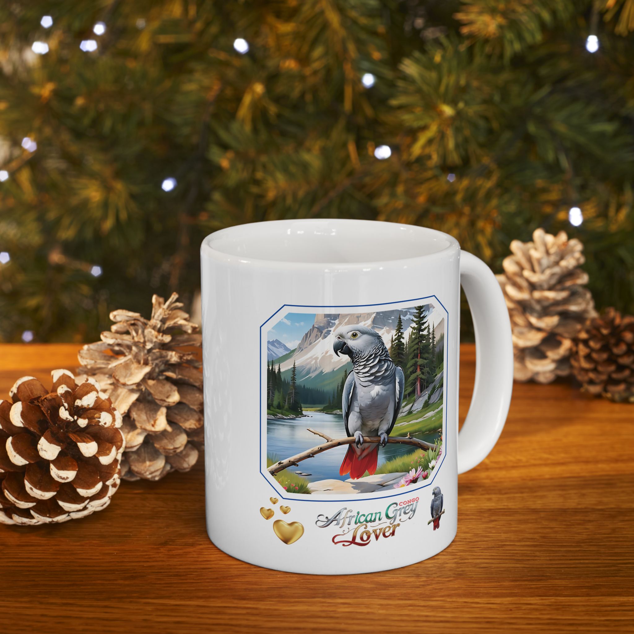 African Grey Congo Ceramic Mug
