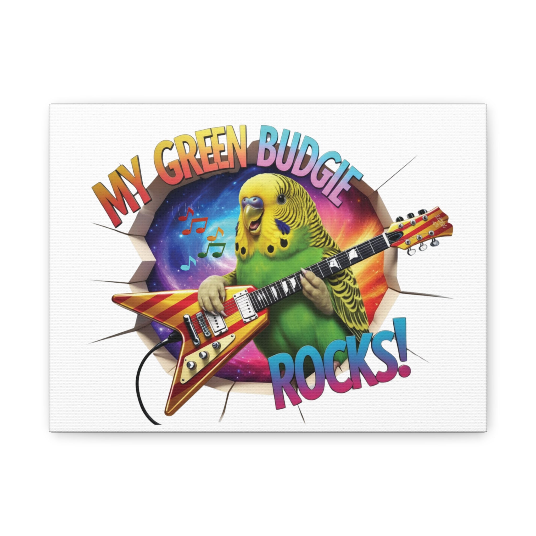 Green Budgie Breakthrough Wall-Hanging