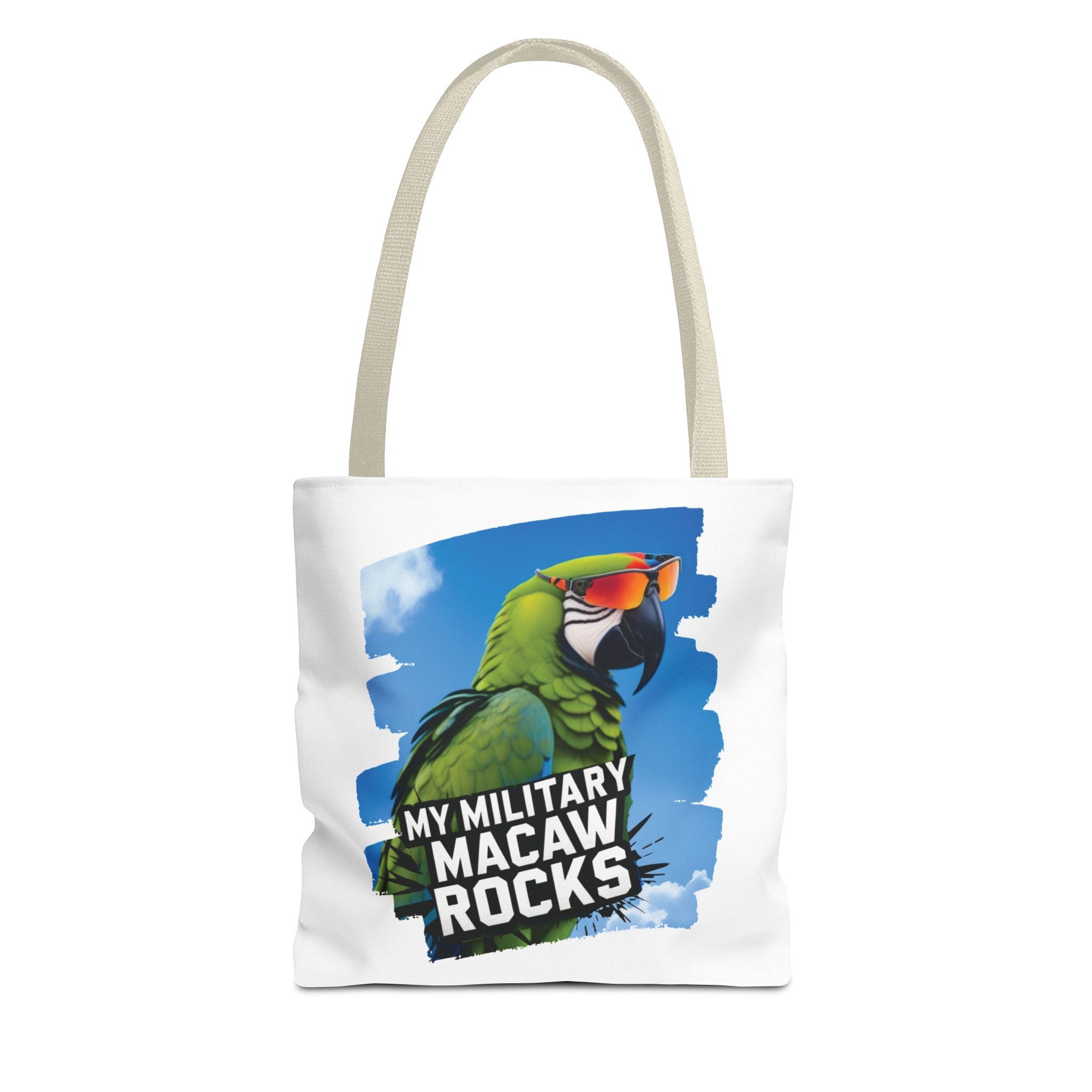 My Military Macaw Rocks Tote Bag