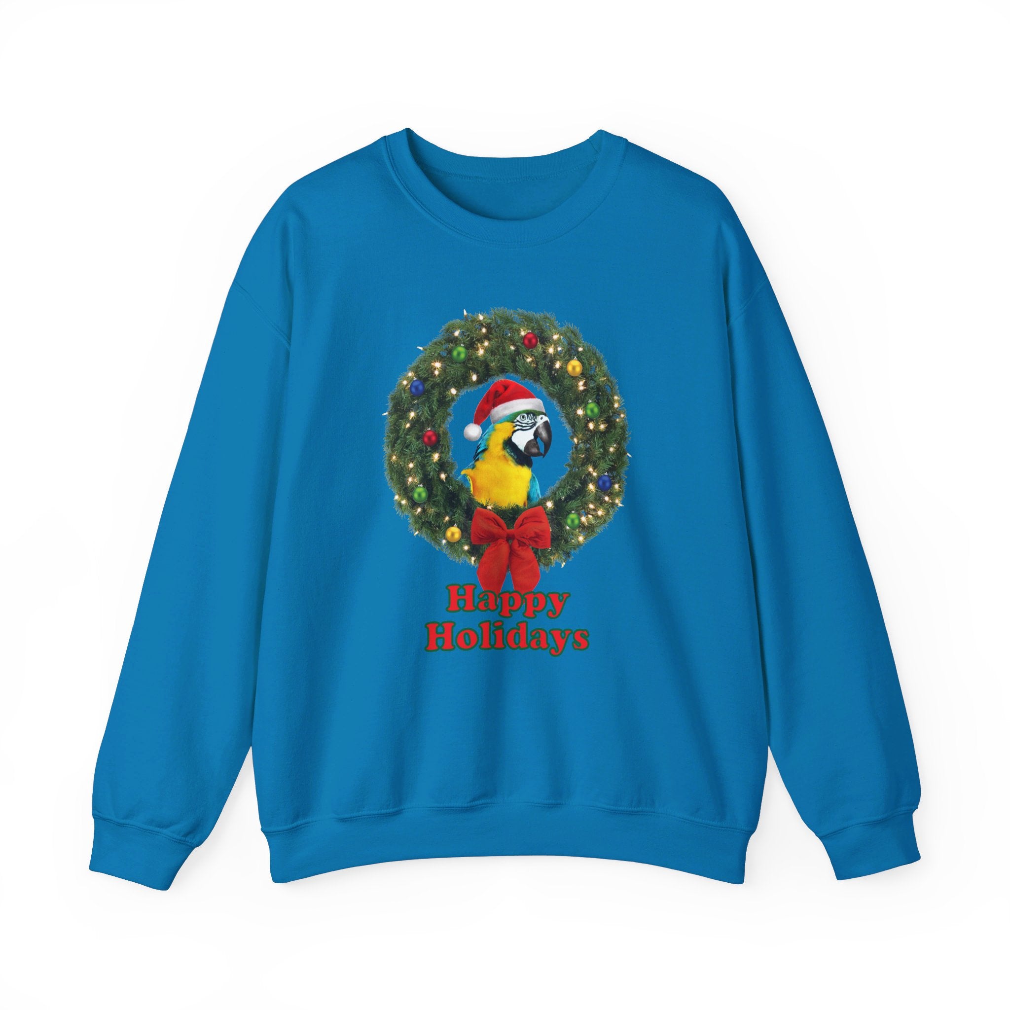 Happy Christmas Holidays Blue And Gold Sweatshirt
