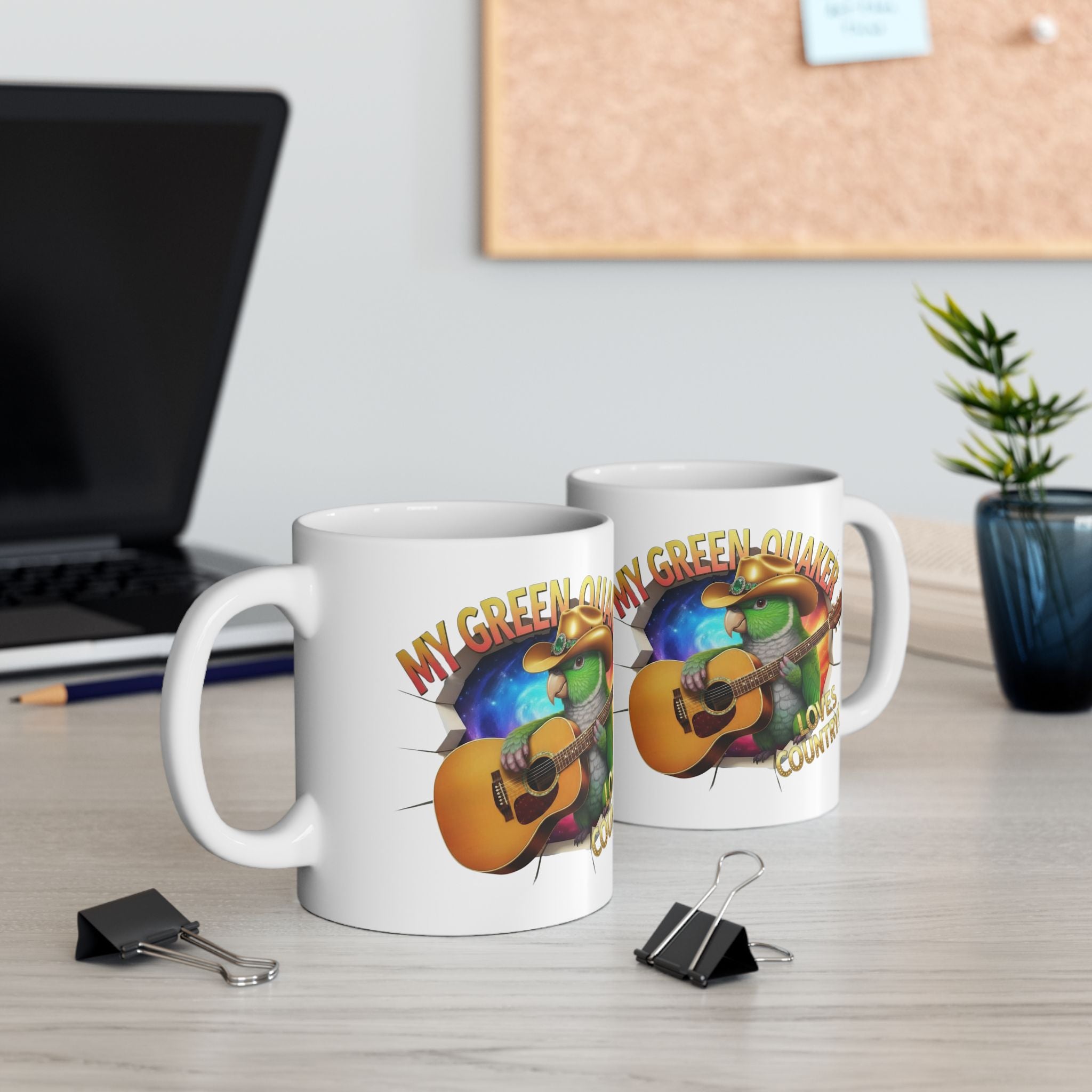 Green Quaker Loves Country Mug