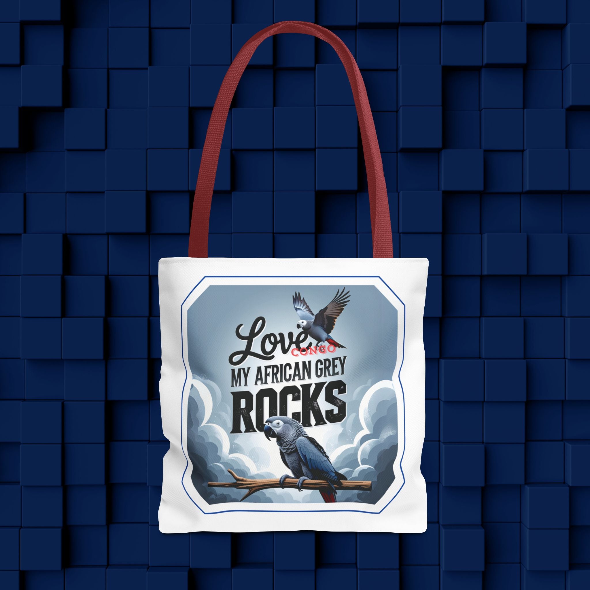 Tote Bag With African Grey Parrot Design