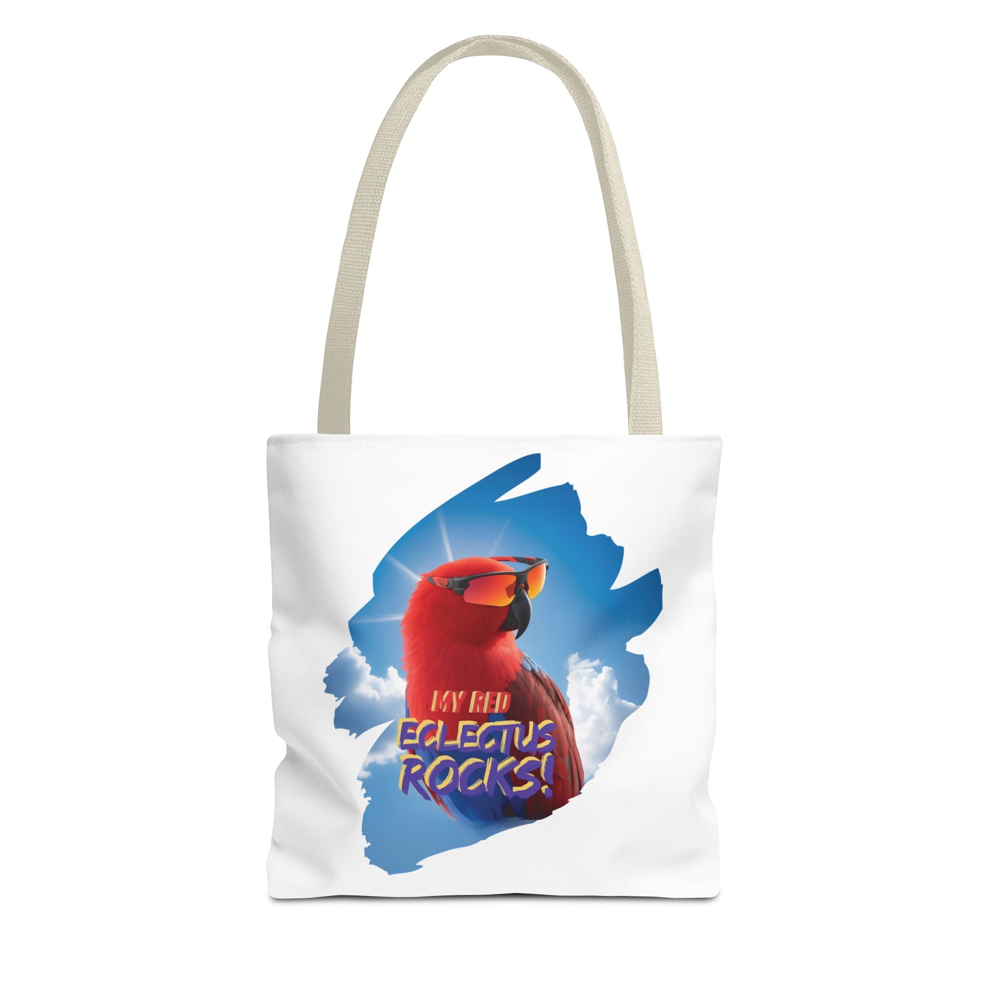 Red Eclectus Tote Bag