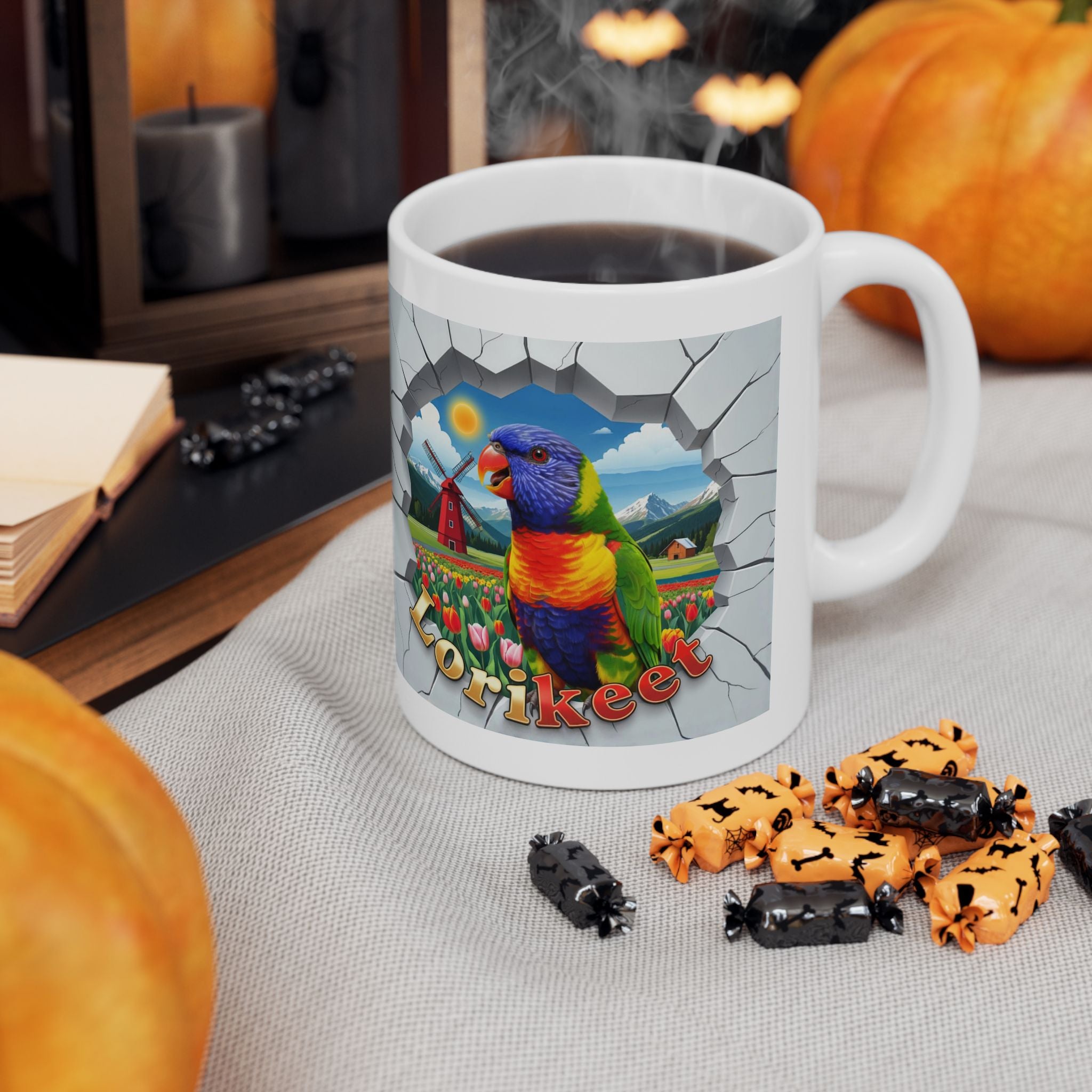 Lorikeet Meadow Scenic Mug