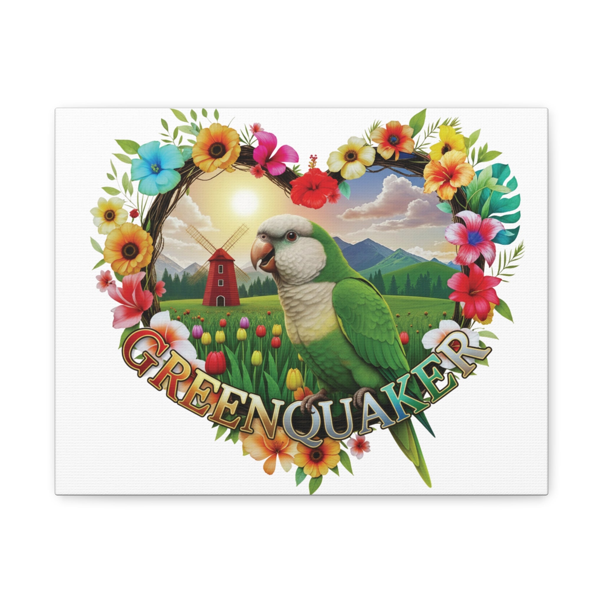 Green Quaker Art Wall-Hanging