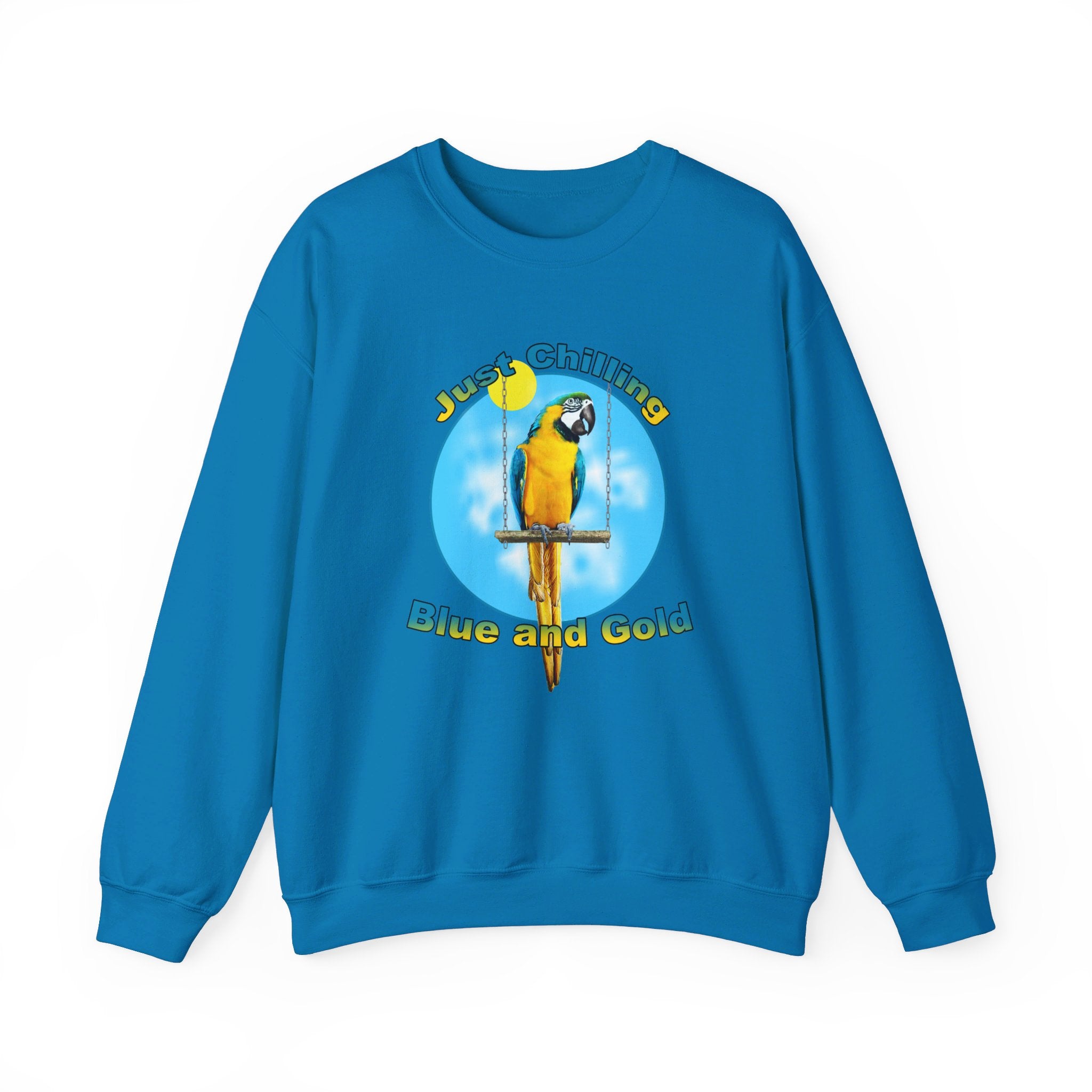 Just Chilling Swing Blue And Gold Sweatshirt