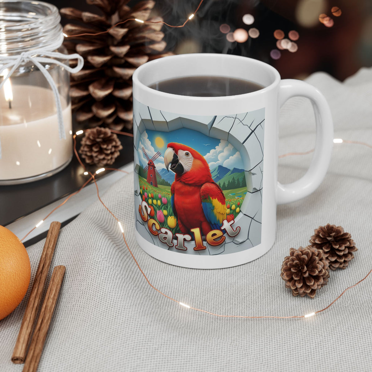 Scarlet Meadow Scenic Mug