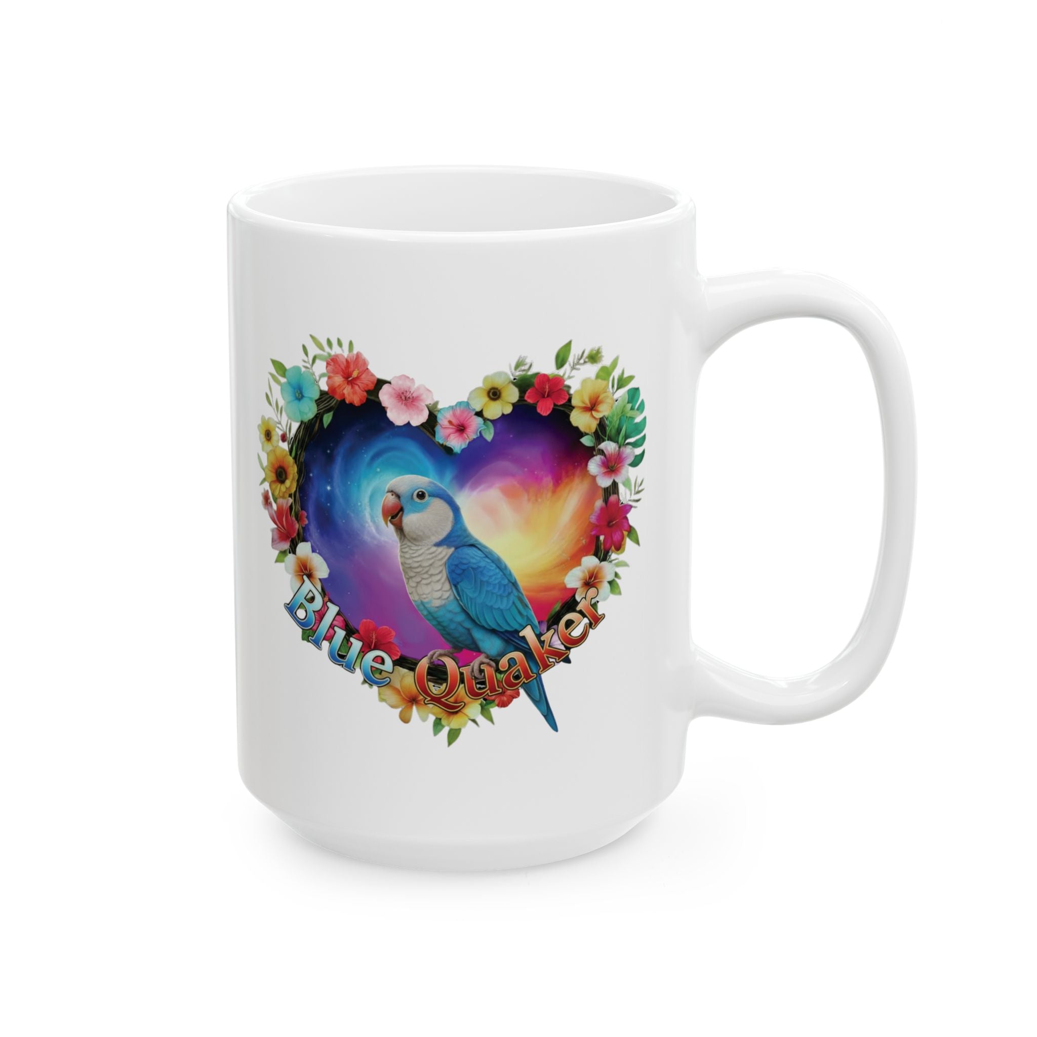 Colorful Blue Quaker Art Mug