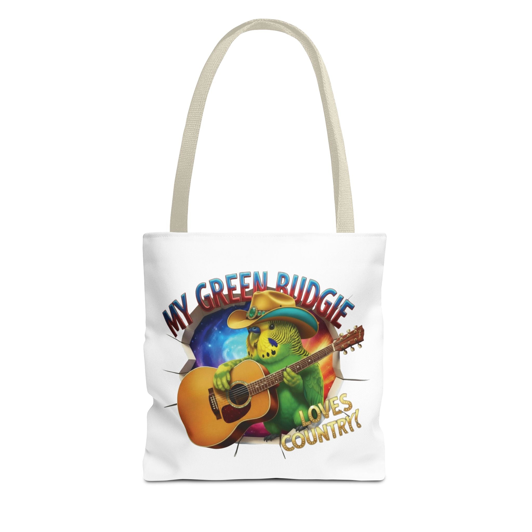 Green Budgie Loves Country Tote Bag