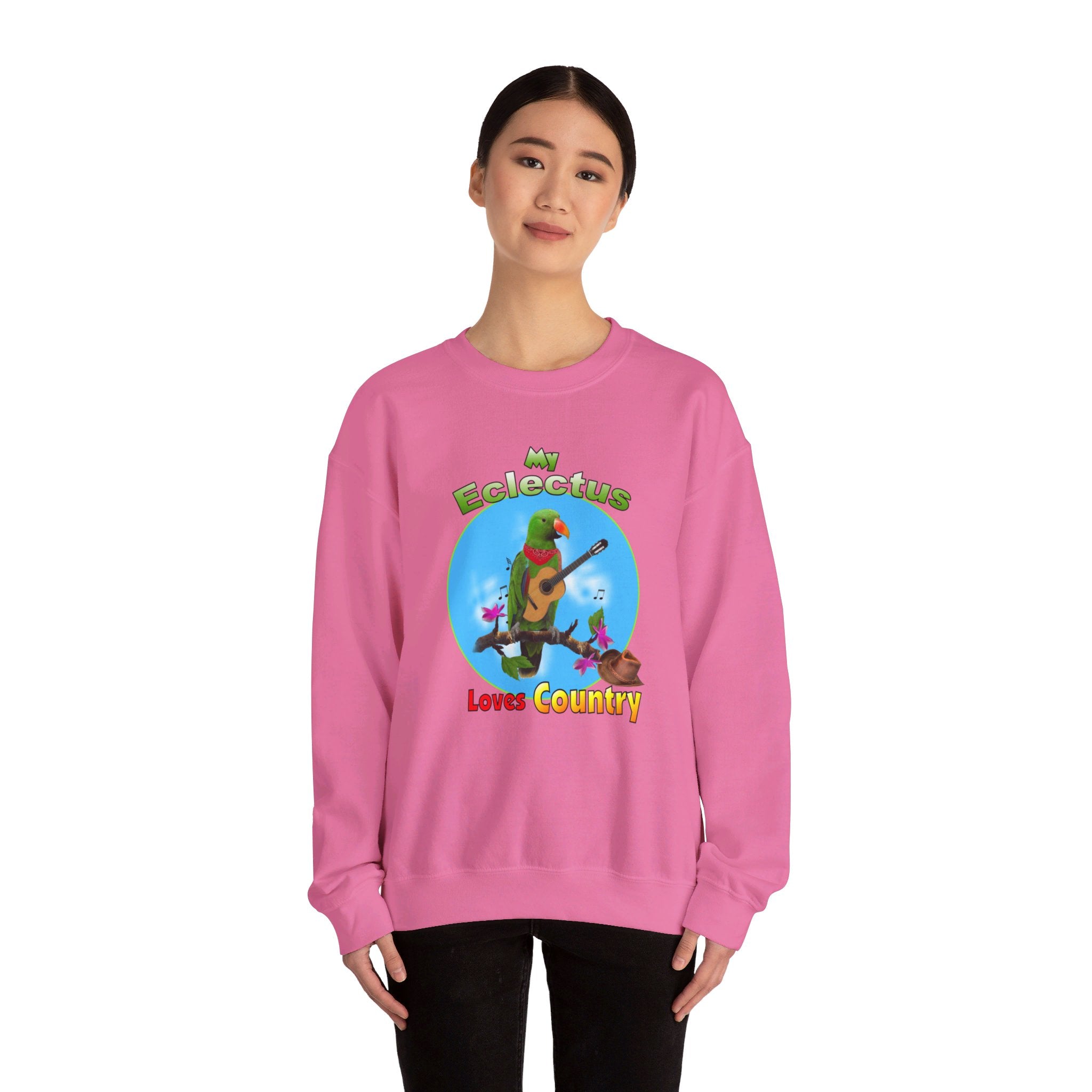 My Green Eclectus Loves Country Sweatshirt