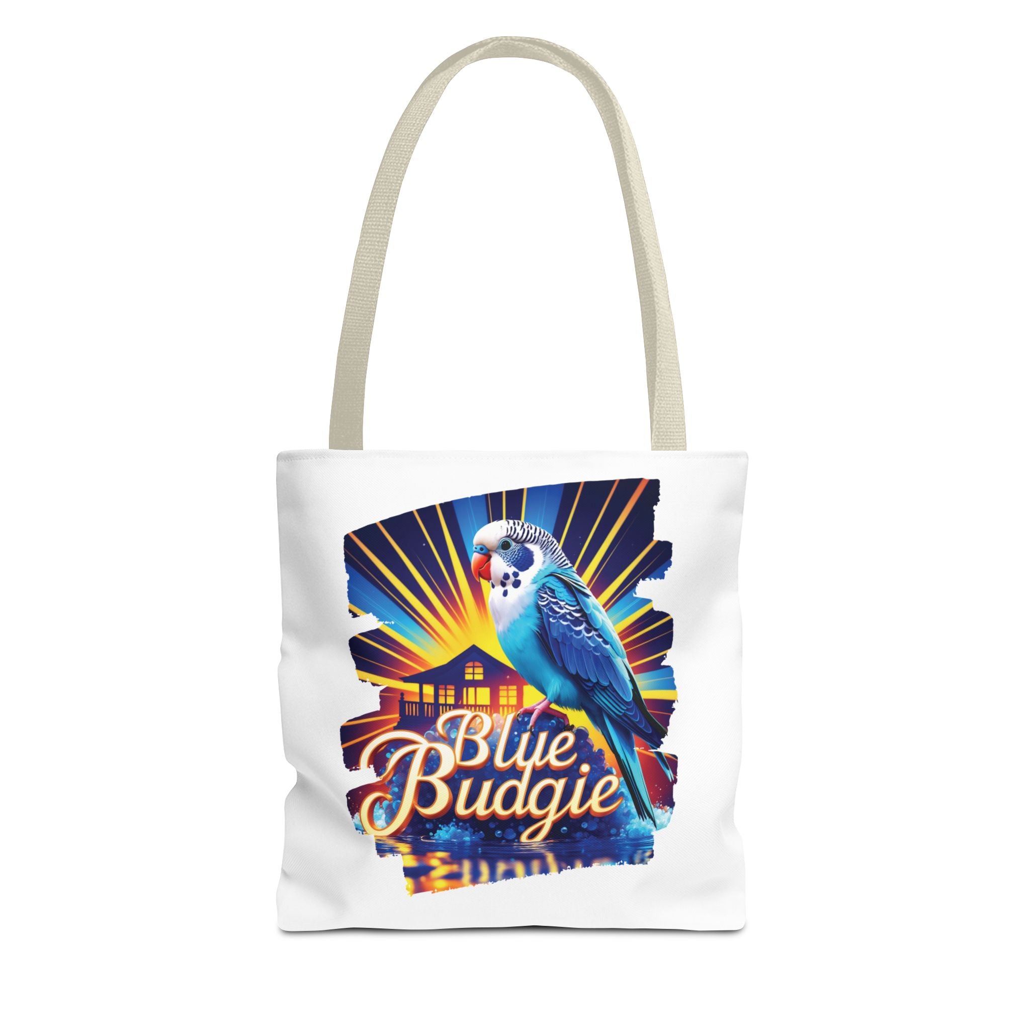 Blue Budgie Sunburst Tote Bag