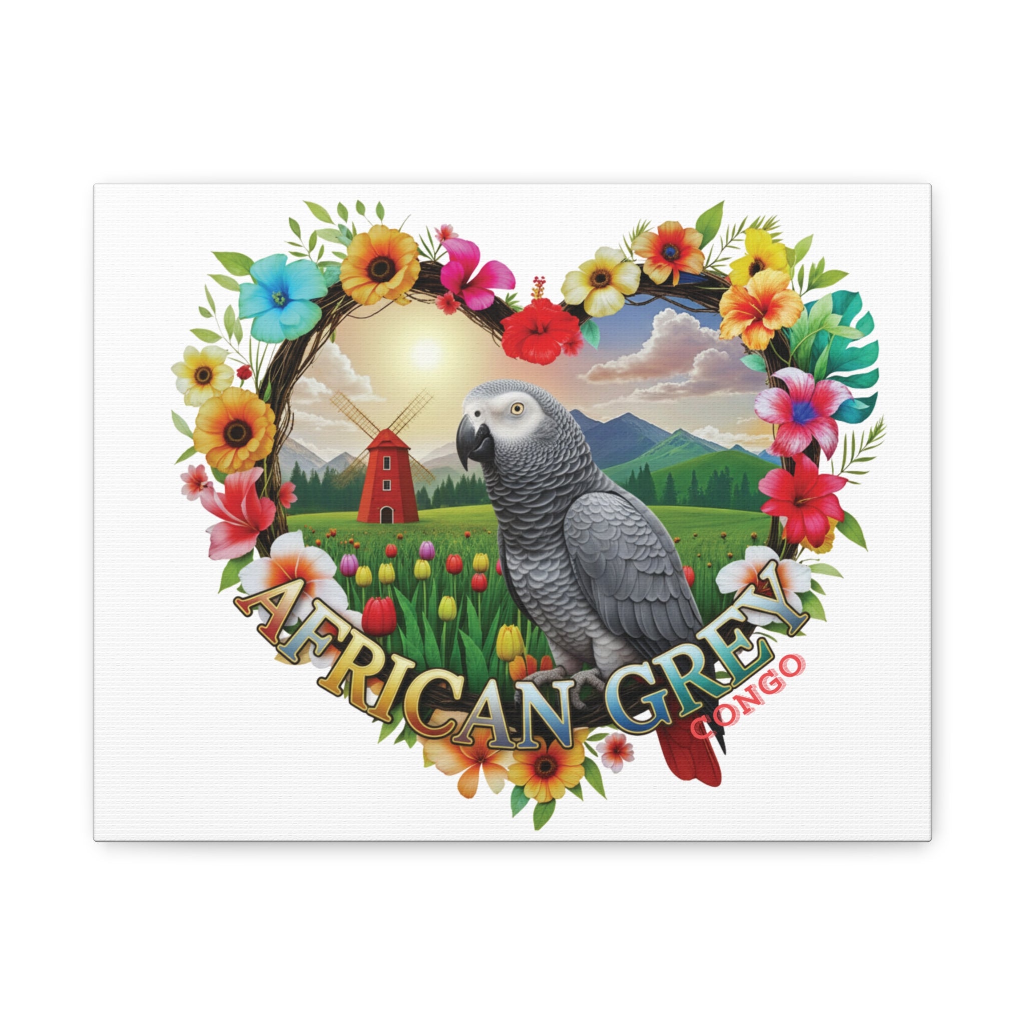 African Grey Congo Wall-Hanging