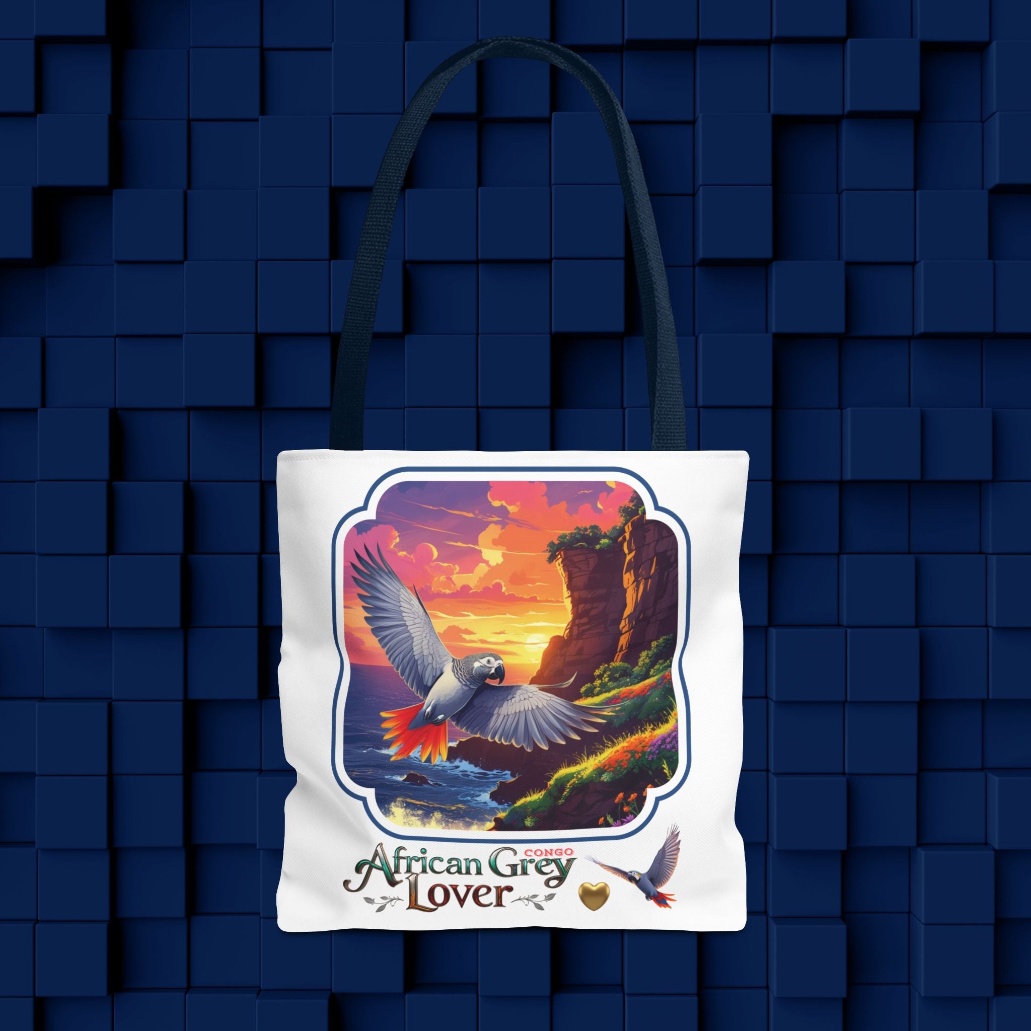 Tote Bag With African Grey Congo Design