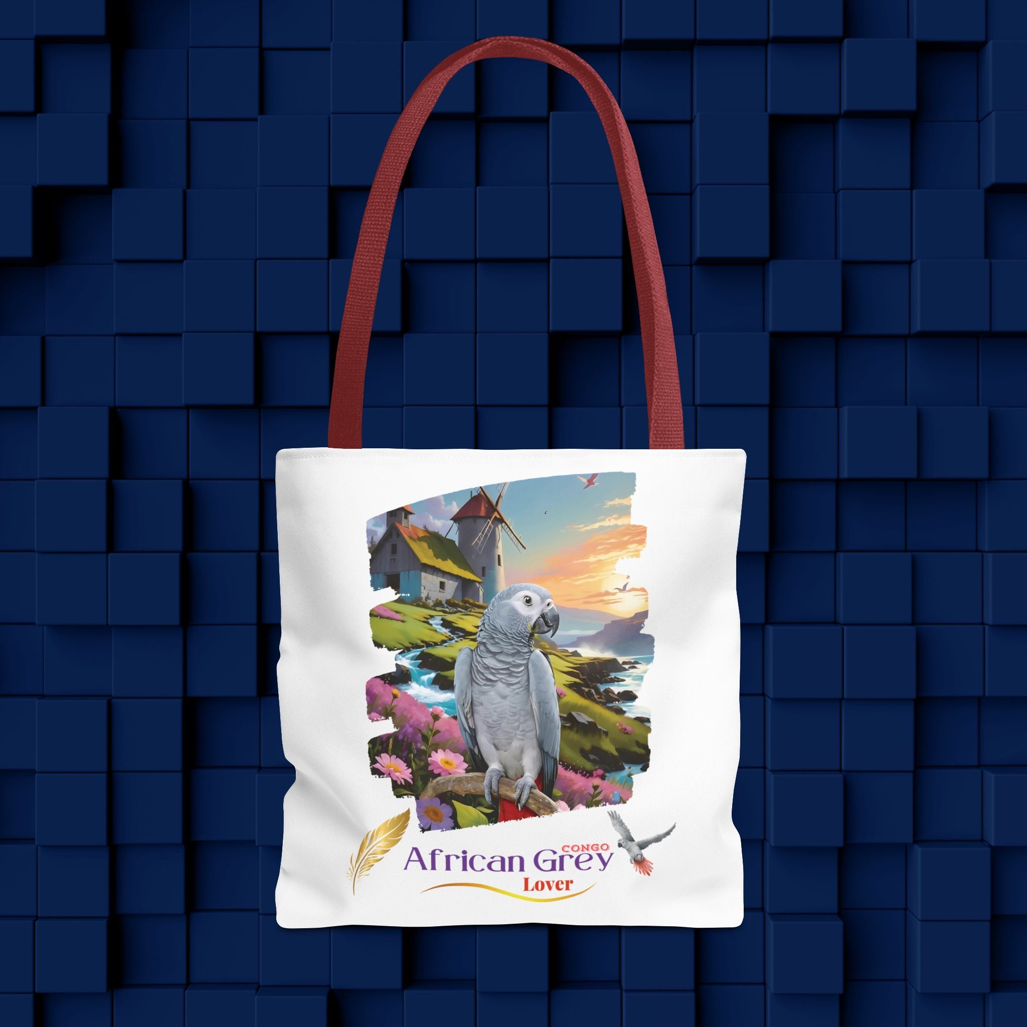Tote Bag With African Grey Lover Design