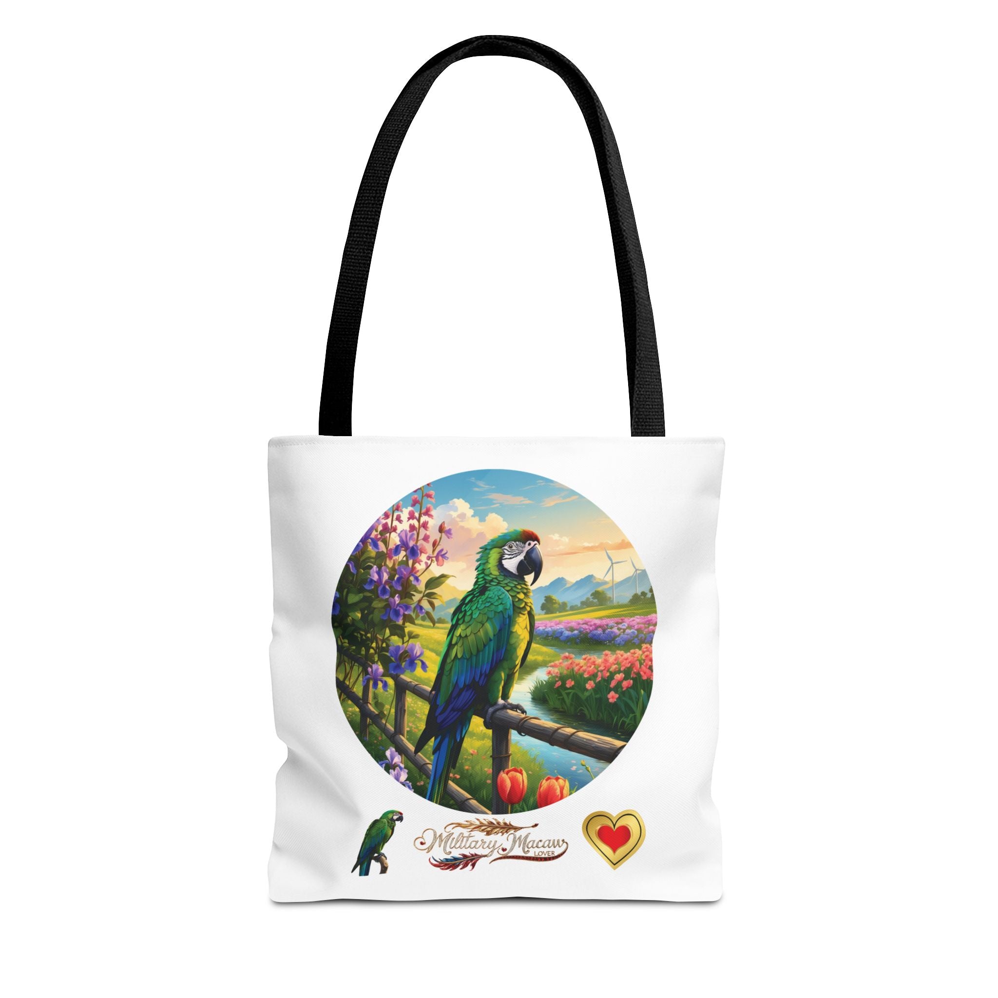 Military Macaw Lover Floral Tote Bag