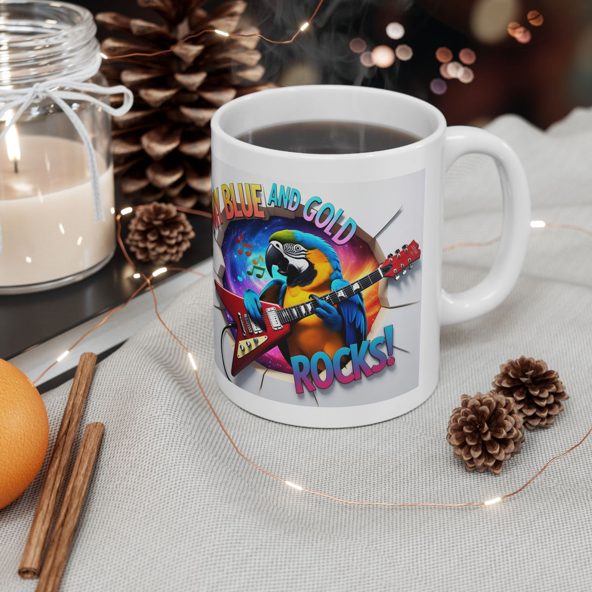 My Blue and Gold Rocks Mug