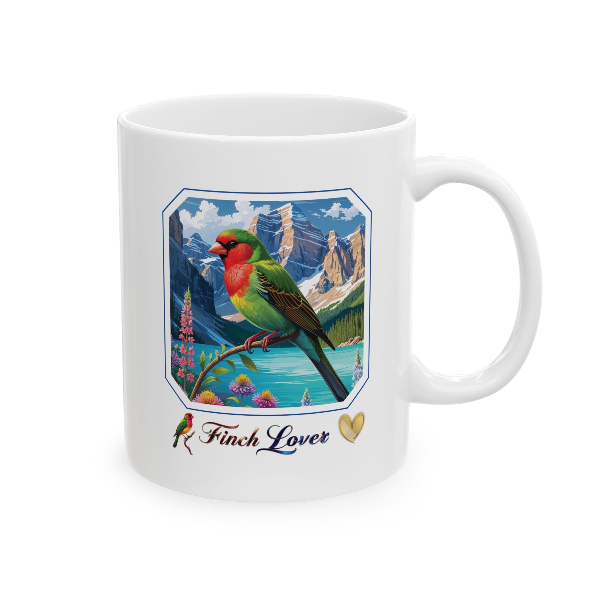 Finch Lover Mountain Mug