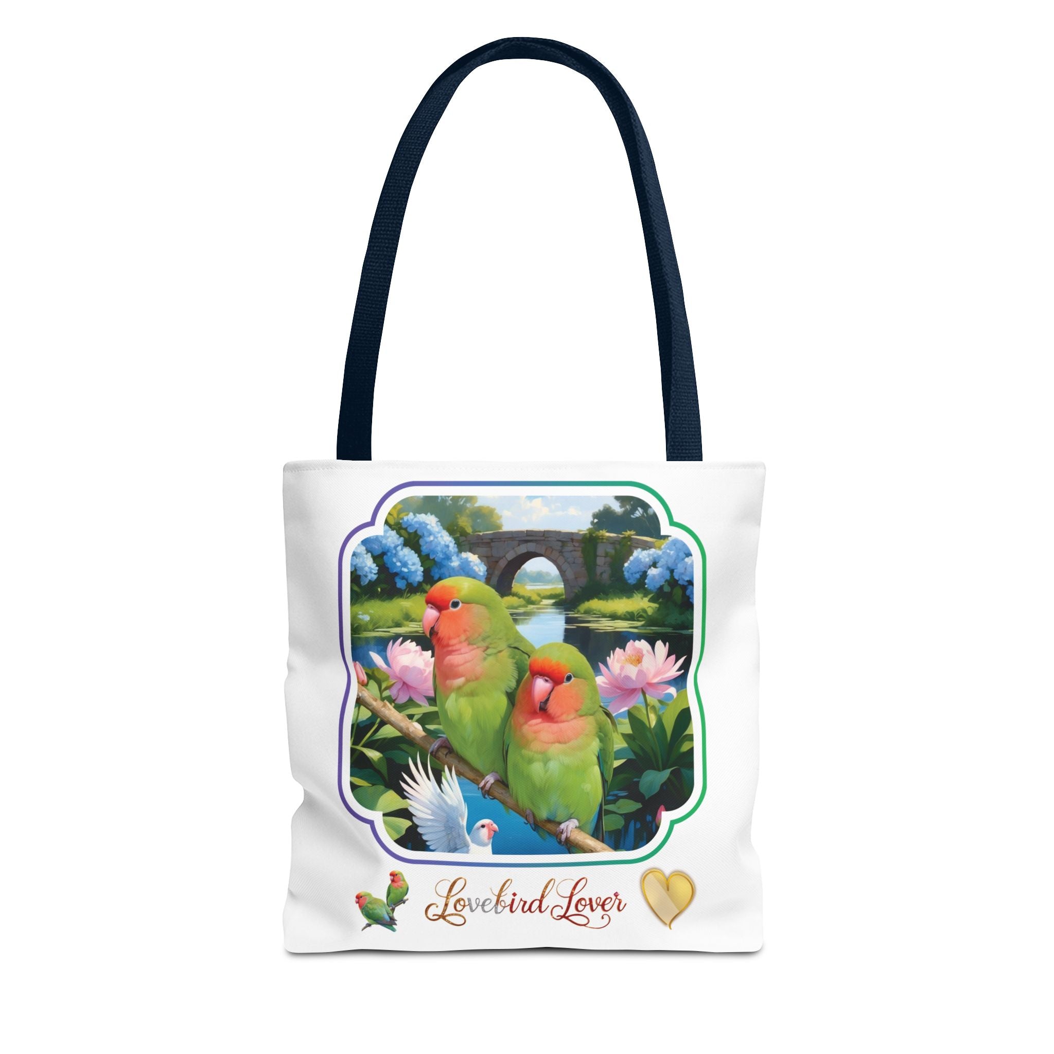 Lovebird Lover Floral Tote Bag