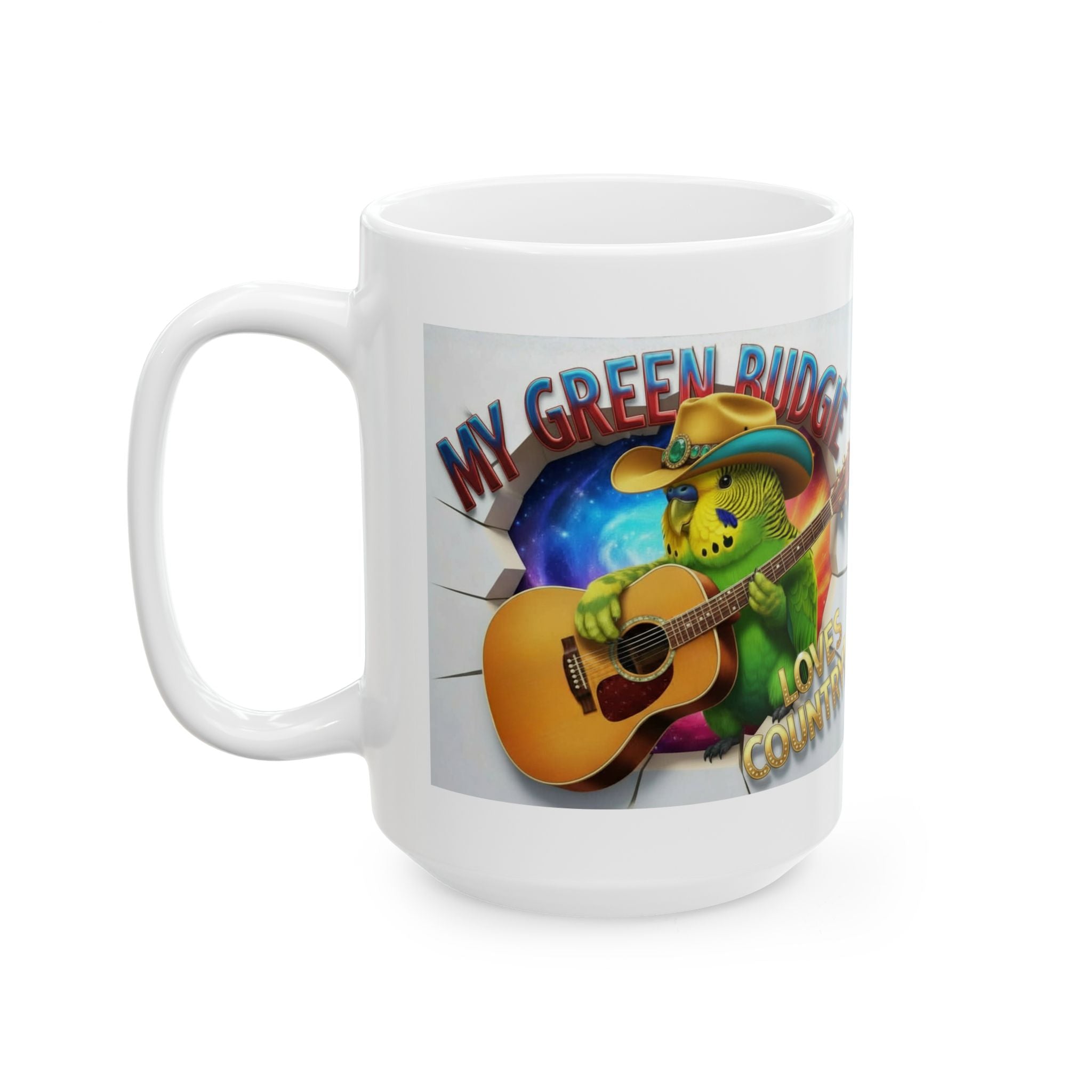 My Blue Budgie Loves Country Mug