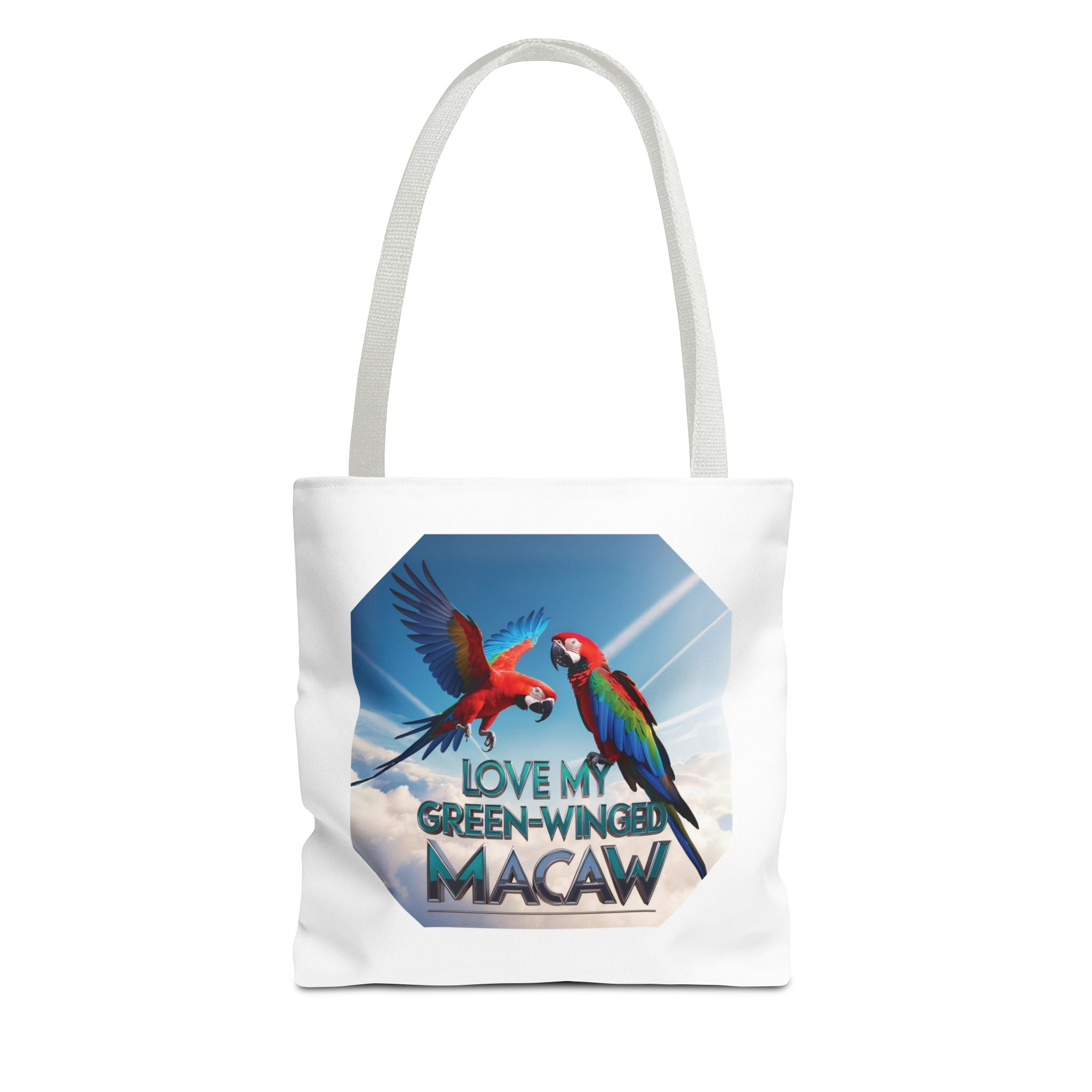 Love My Green winged Macaw Tote Bag