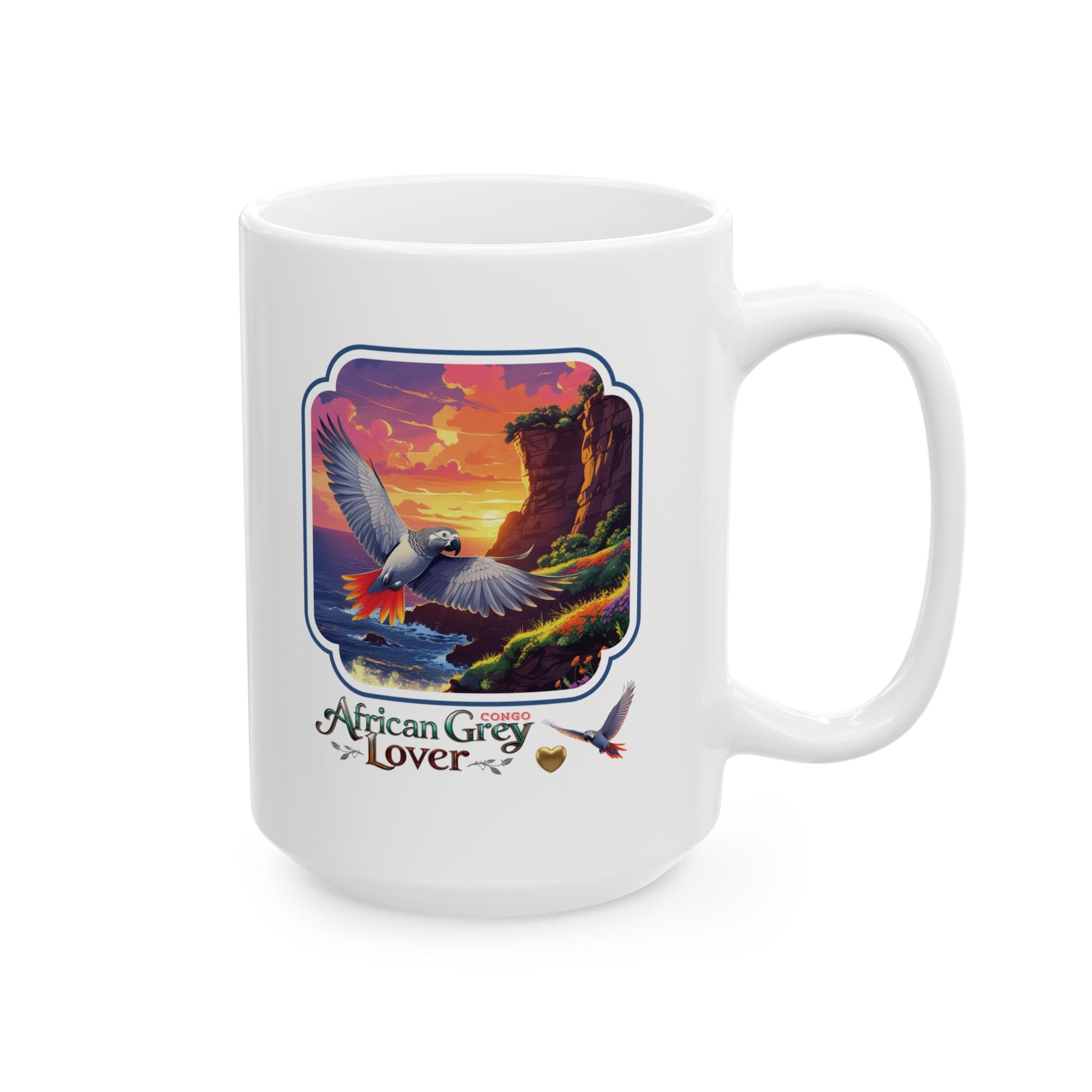 African Grey Congo Ceramic Mug