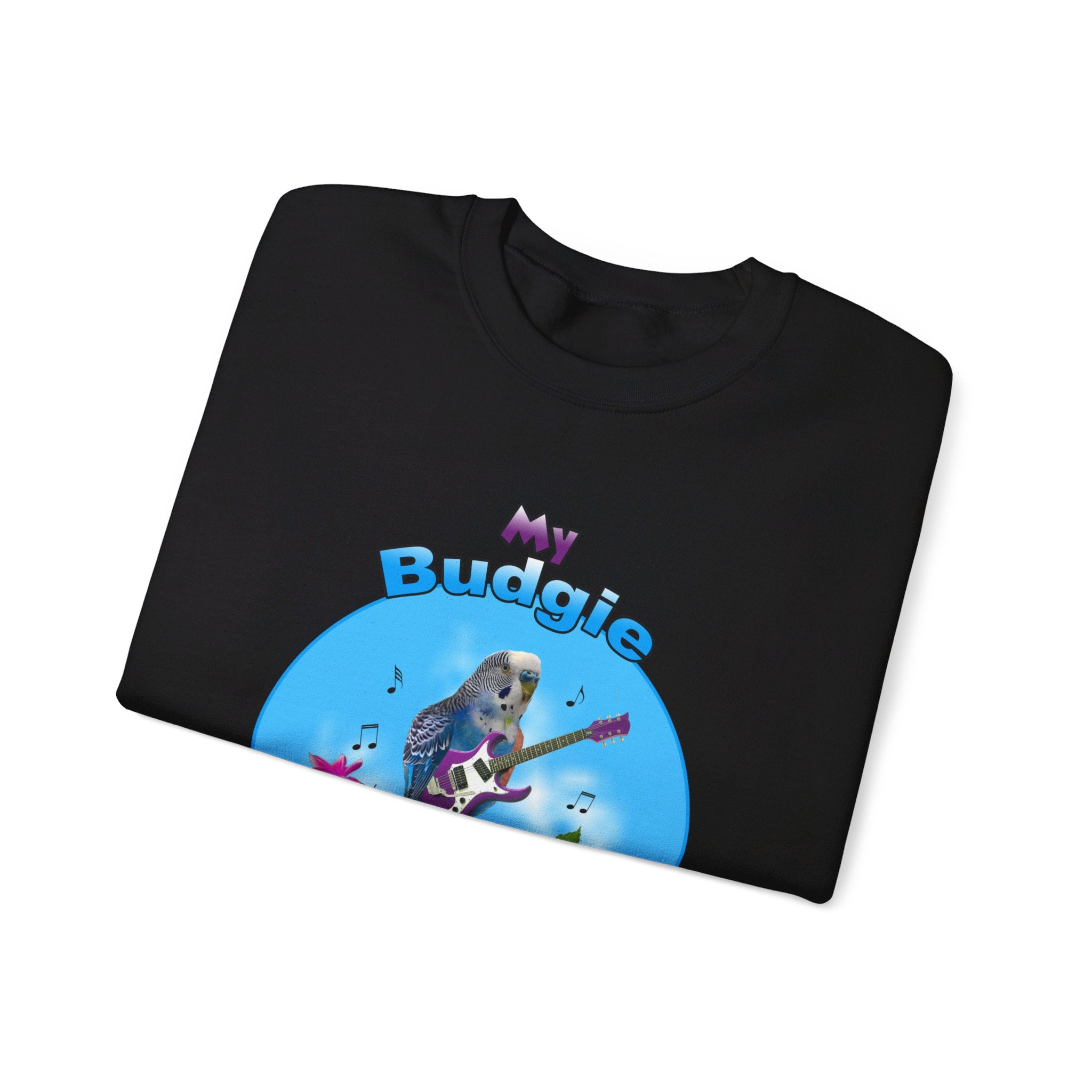 My Blue Budgie Rocks Guitar Sweatshirt