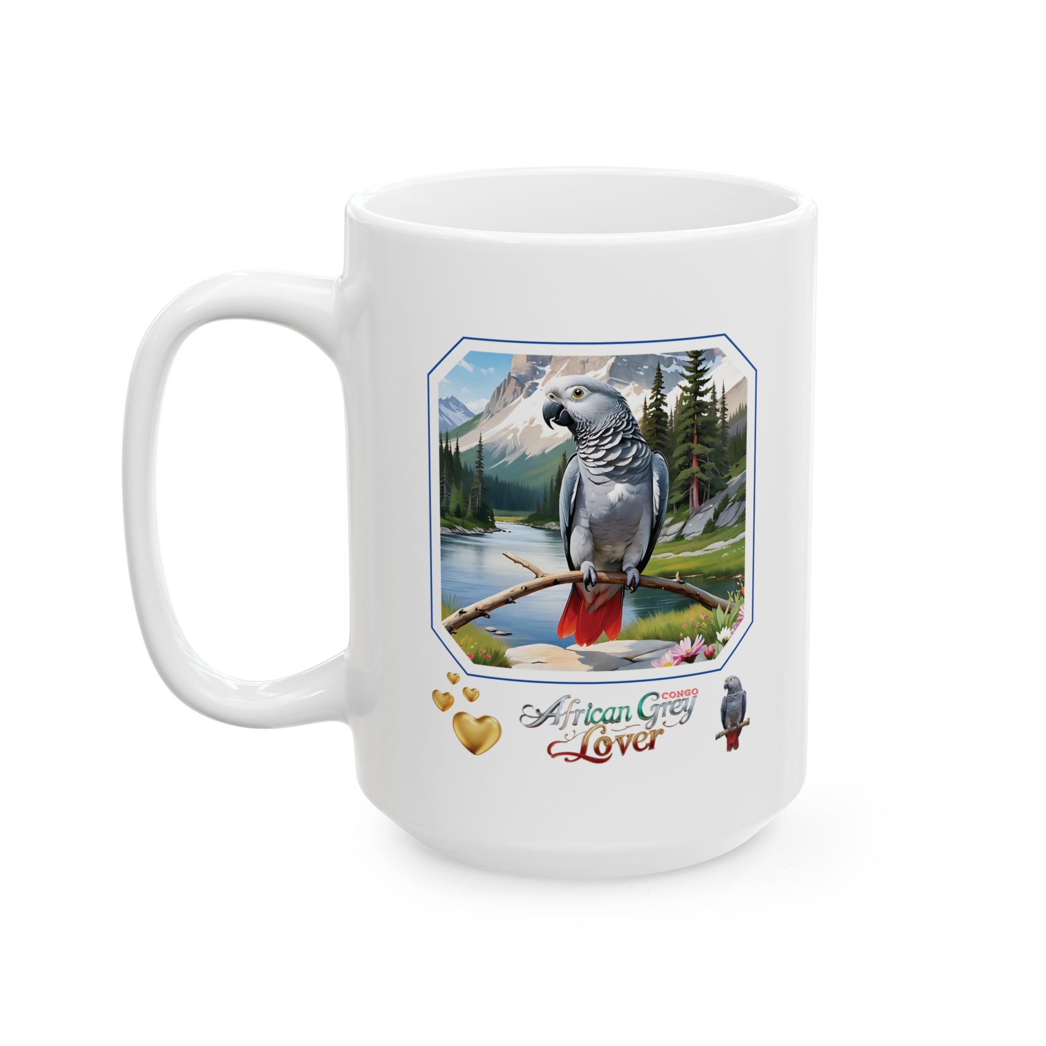 African Grey Congo Ceramic Mug