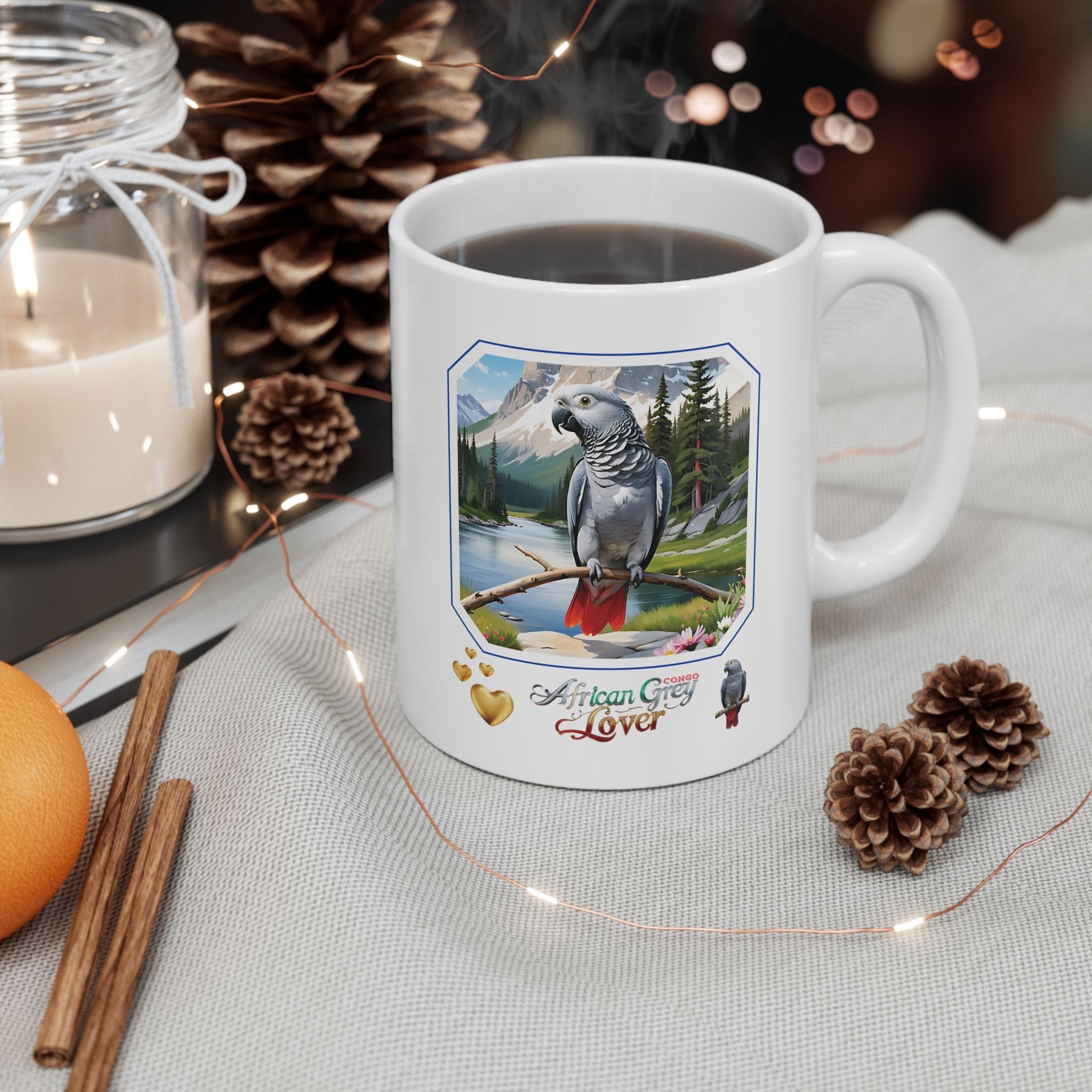African Grey Congo Ceramic Mug