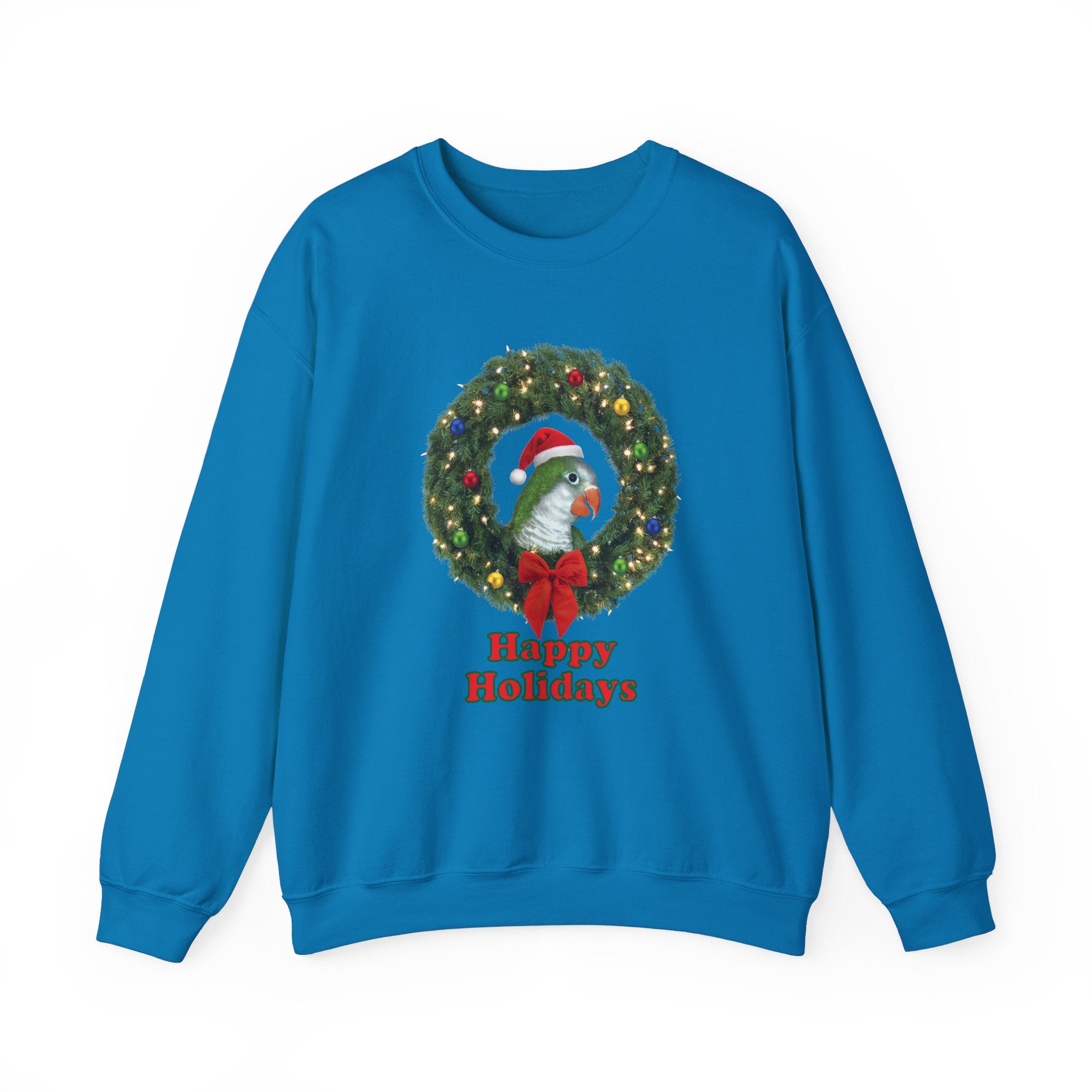 Happy Christmas Holidays Green Quaker Sweatshirt