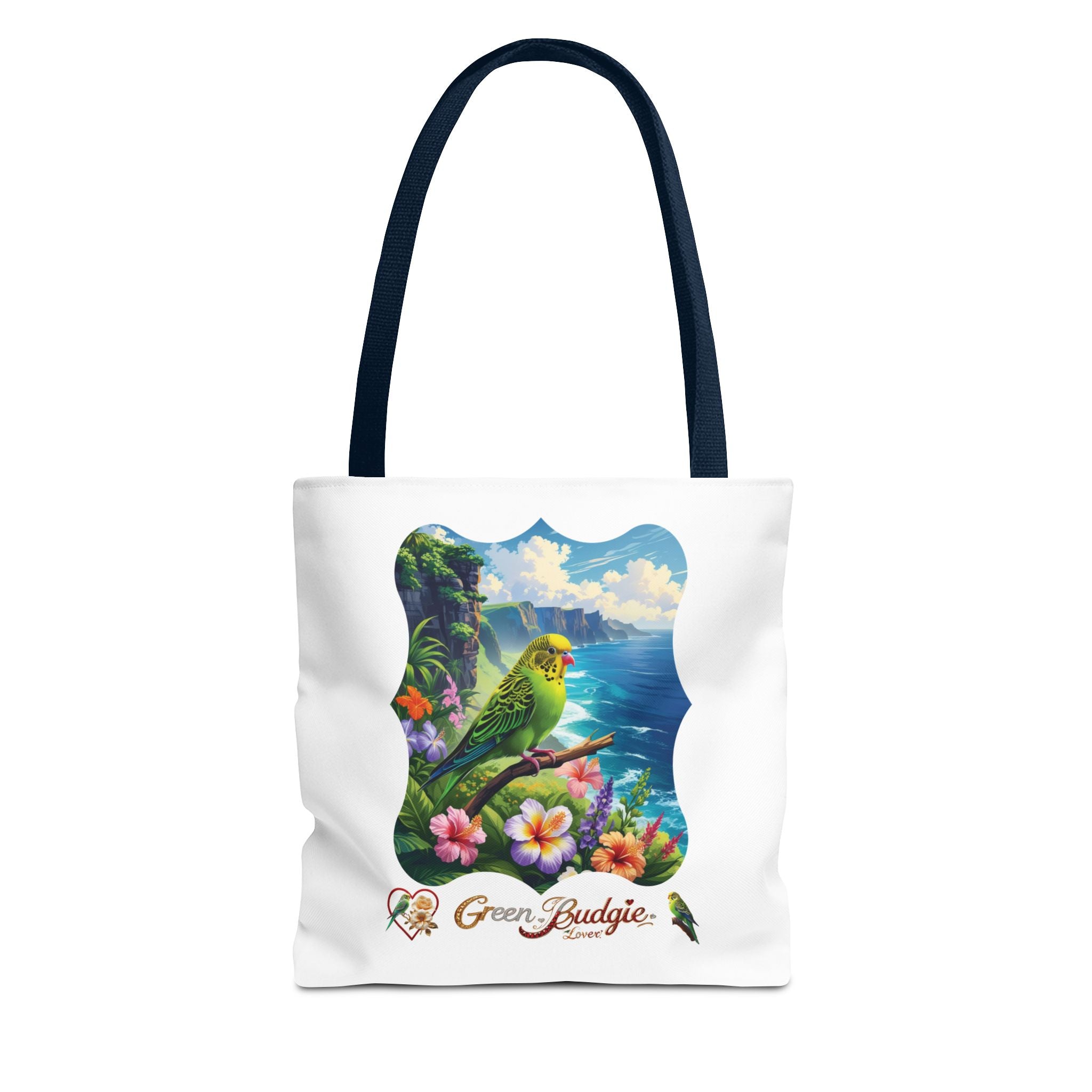 Green Budgie Lover Tote Bag