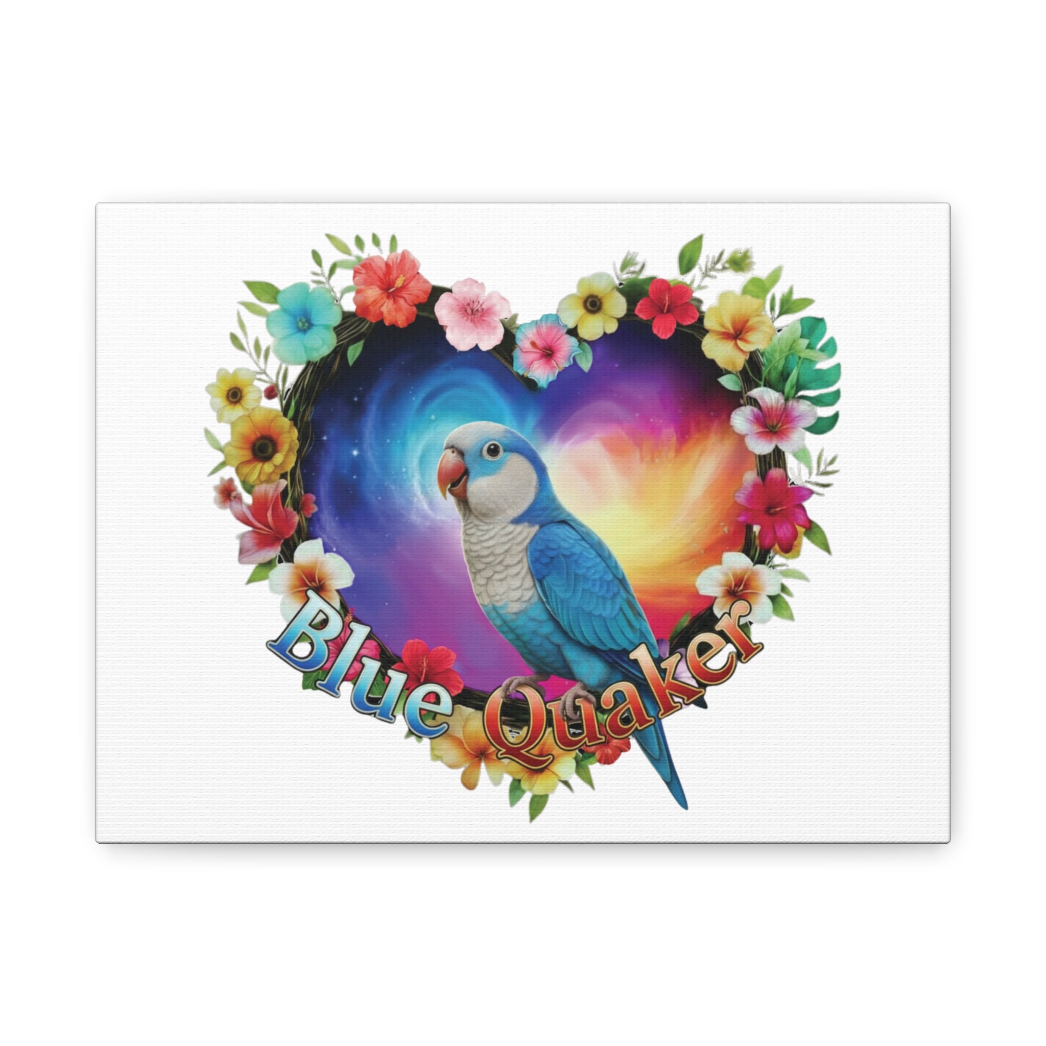 Blue Quaker Floral Wall-Hanging