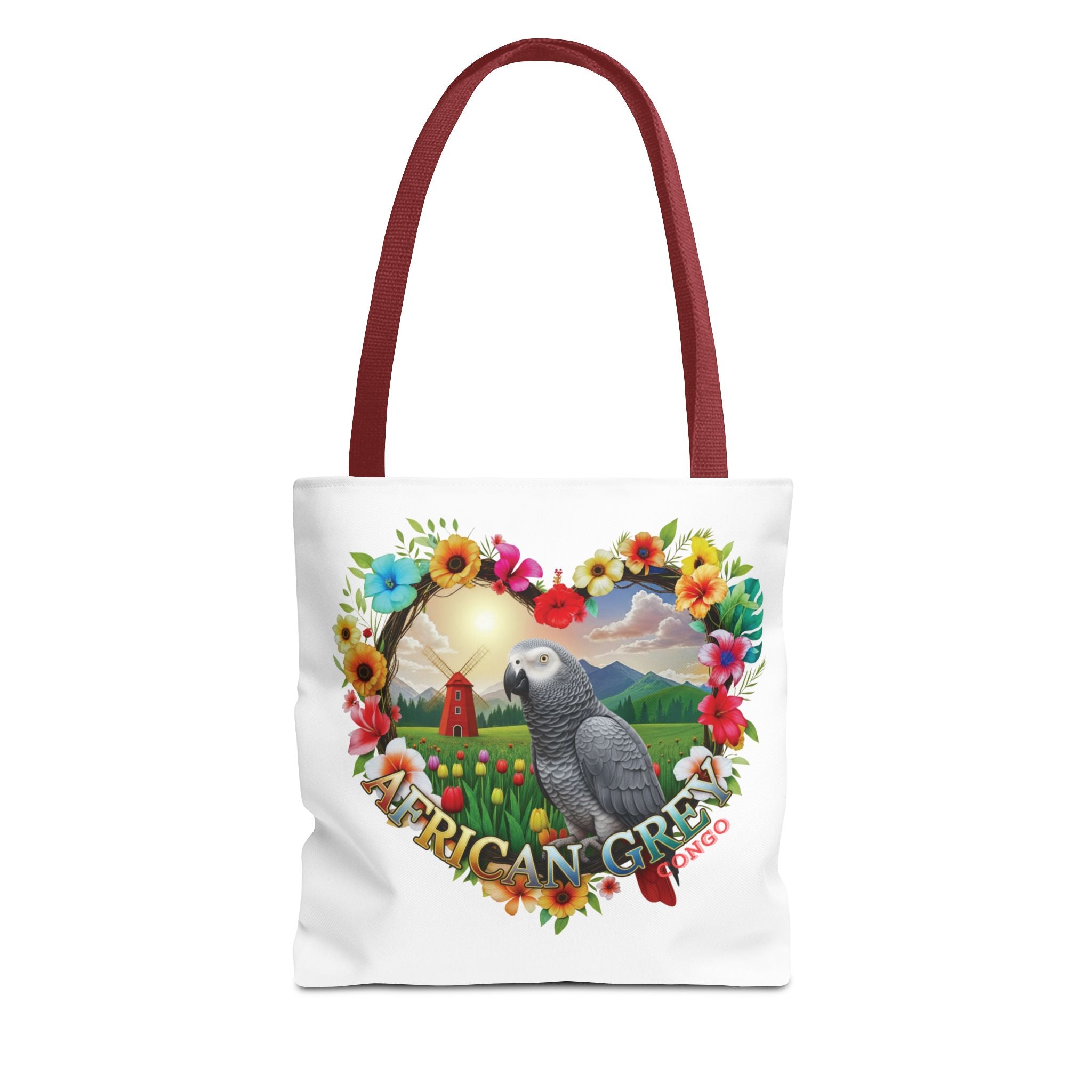 African Grey Congo Heart Tote Bag