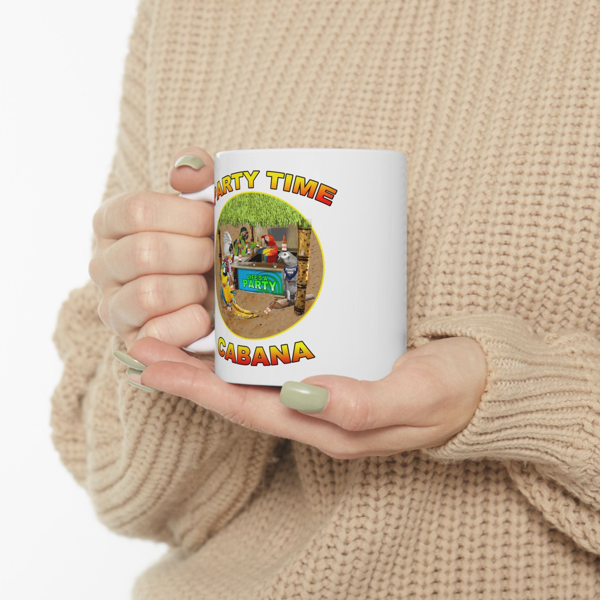Party Time Life's A Cabana Parrot Mug