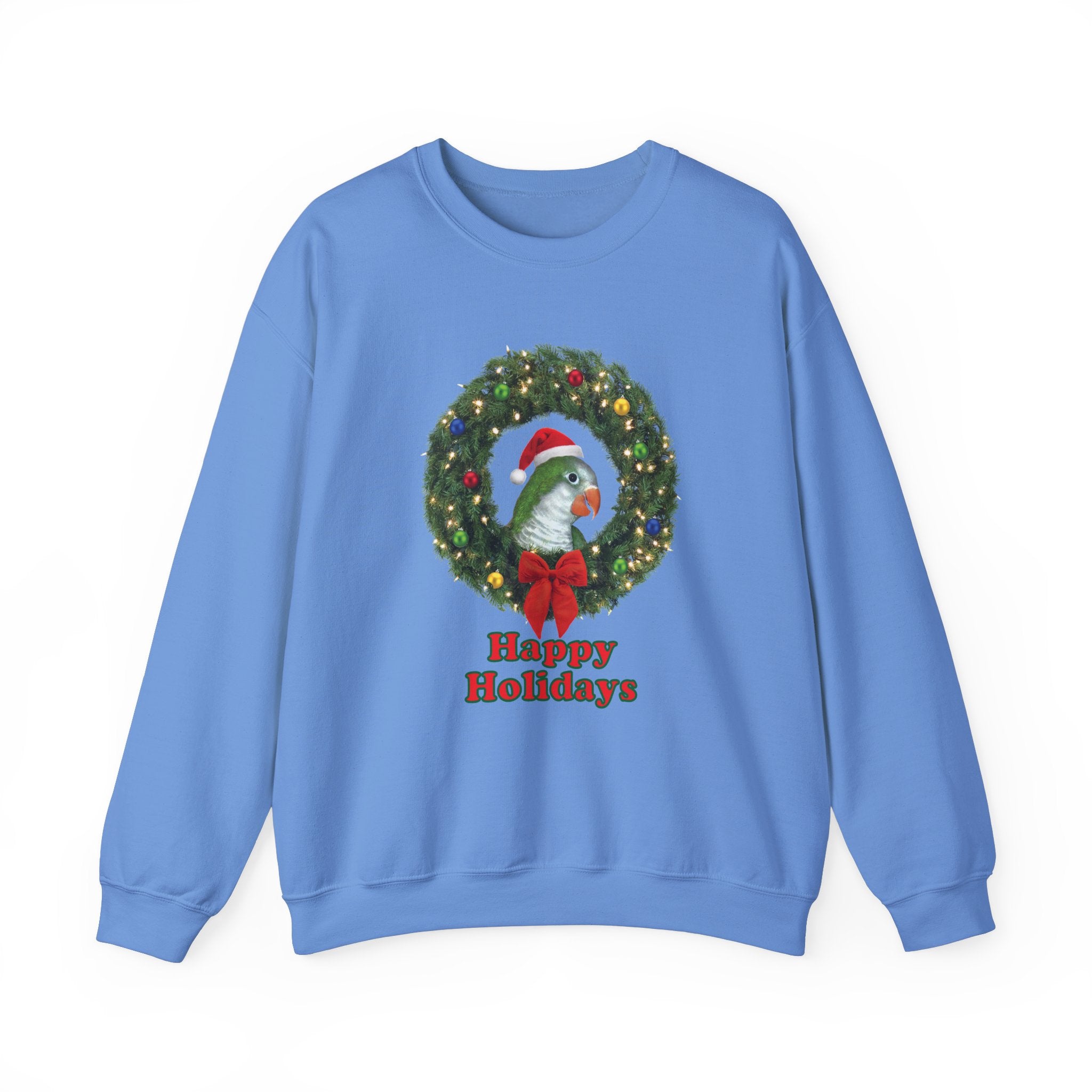 Happy Christmas Holidays Green Quaker Sweatshirt