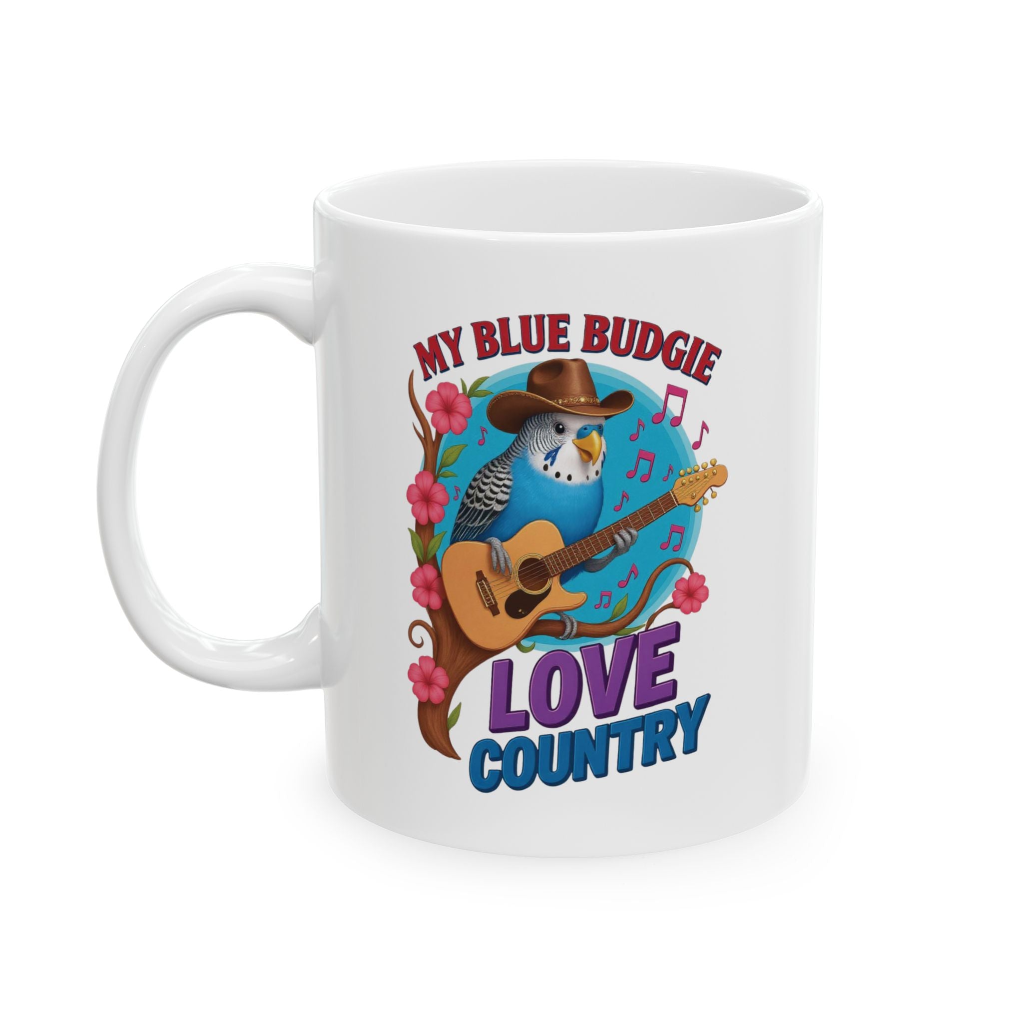 My Blue Budgie Loves Country Mug