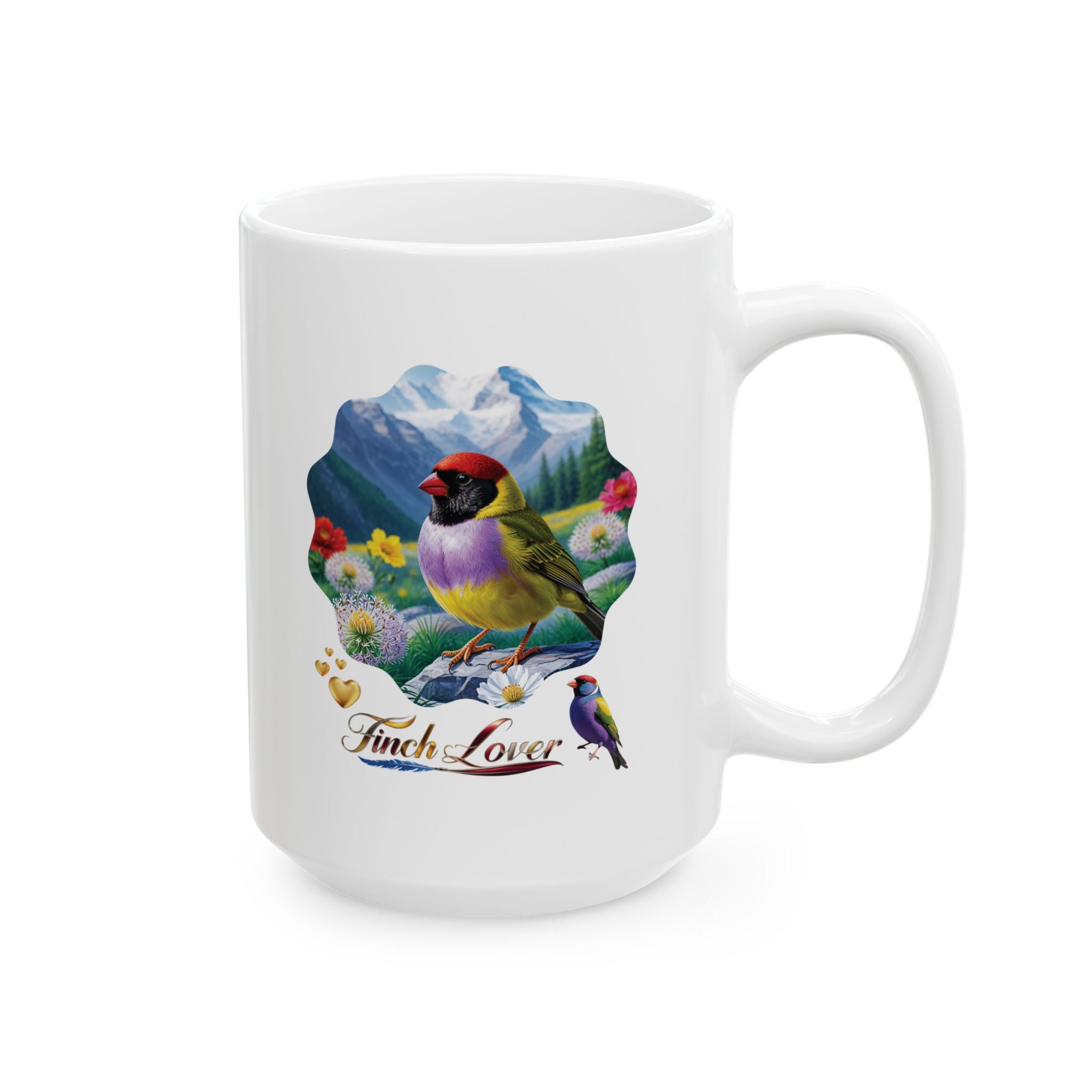 Finch Lover Mountain Mug