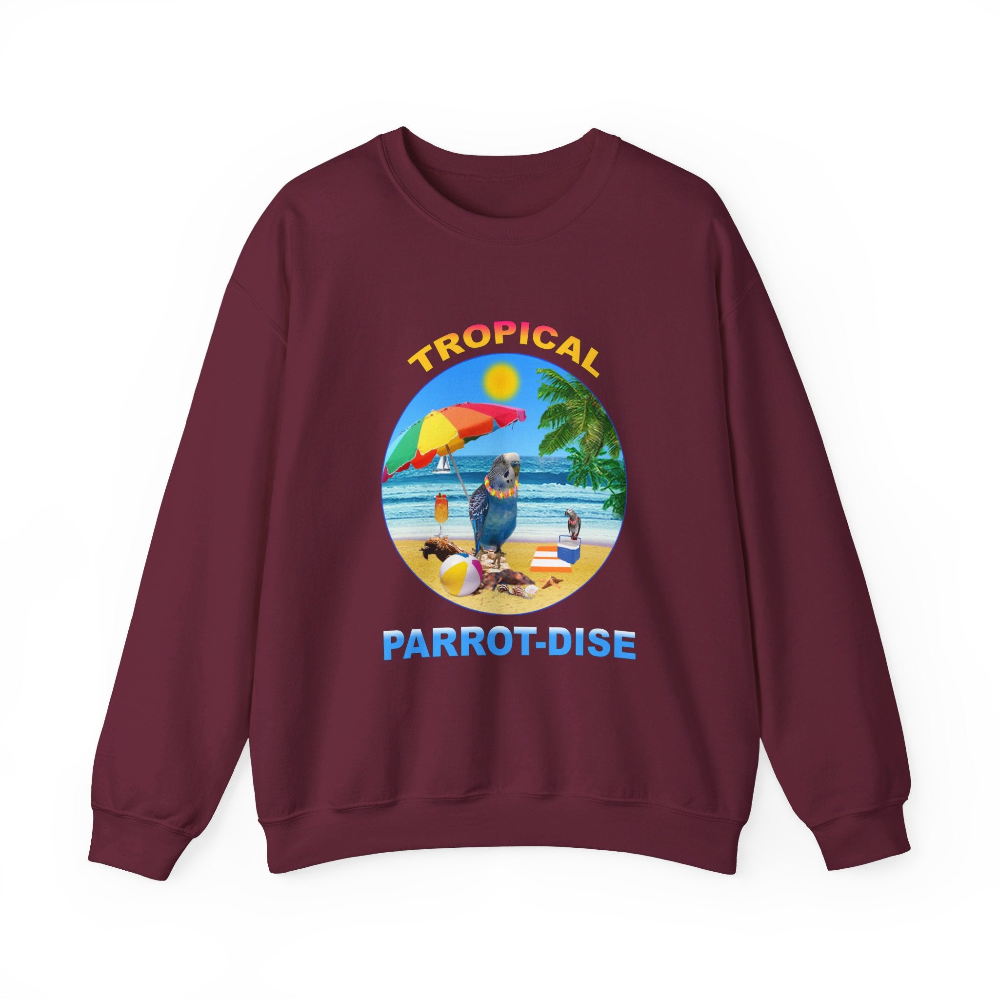 Tropical Parrot-Dise Blue Budgie Sweatshirt
