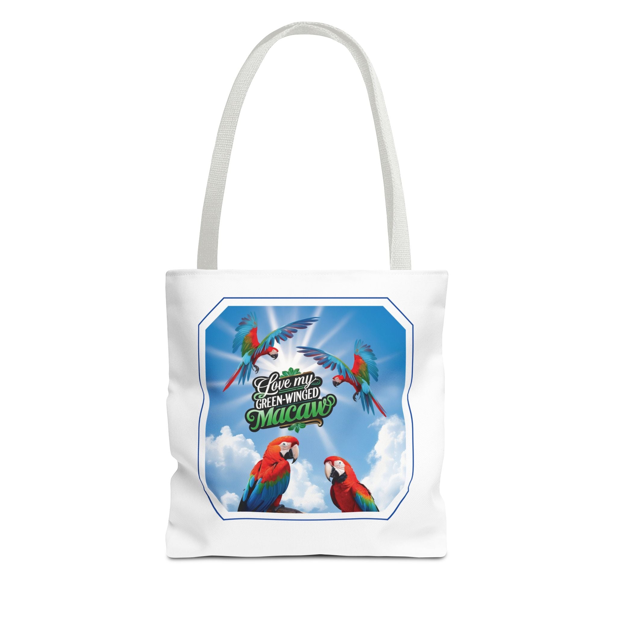 Love My Green Winged Macaw Tote Bag