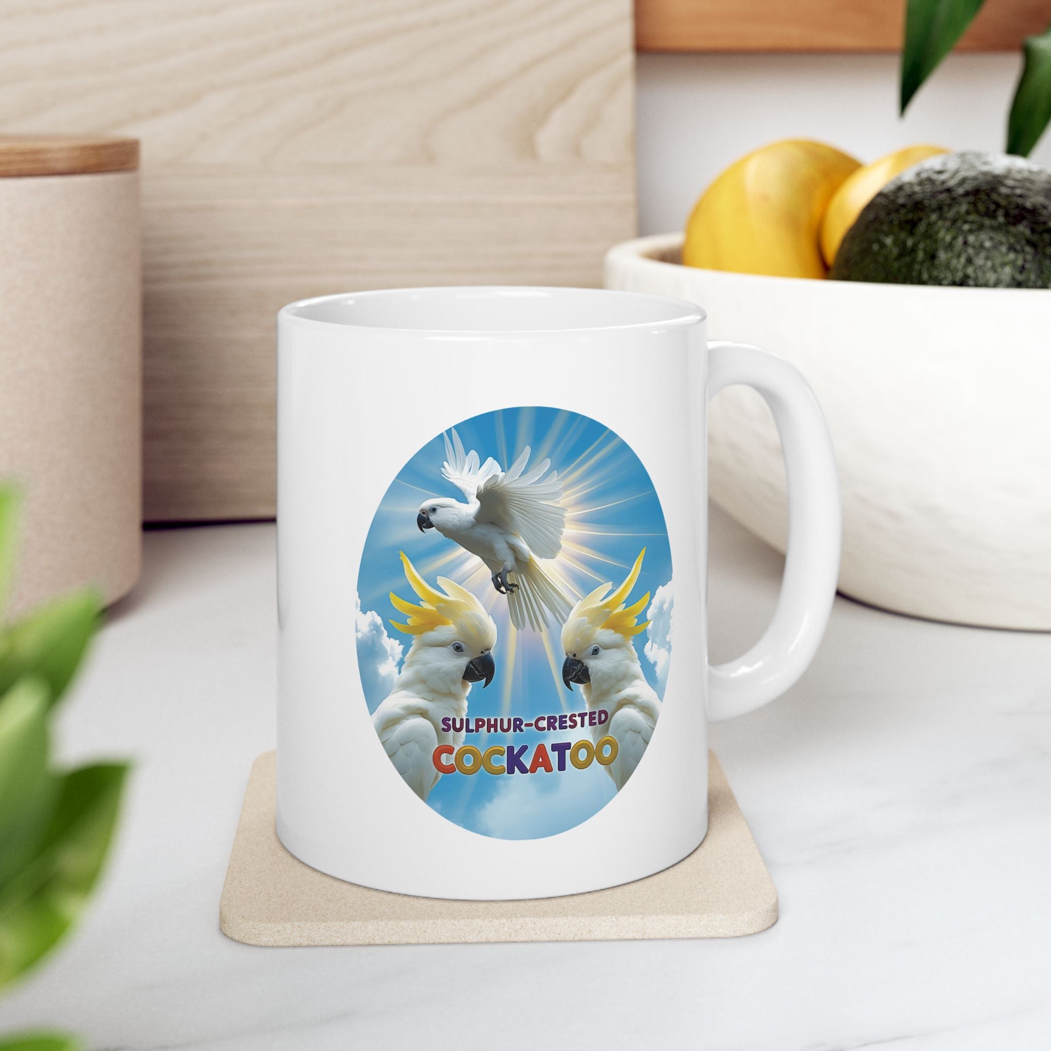 Sulphur-Crested Cockatoo Flying Mug