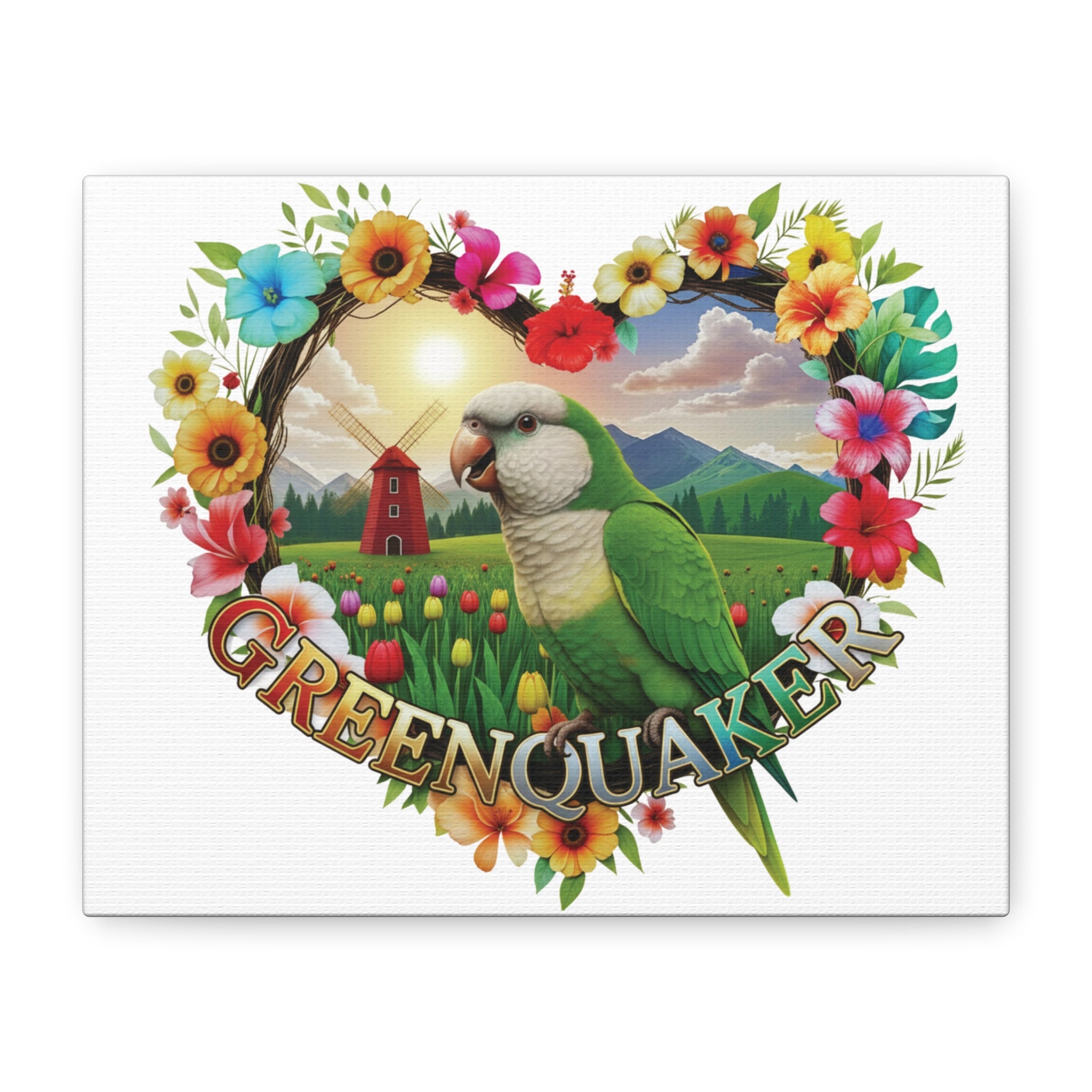 Green Quaker Art Wall-Hanging